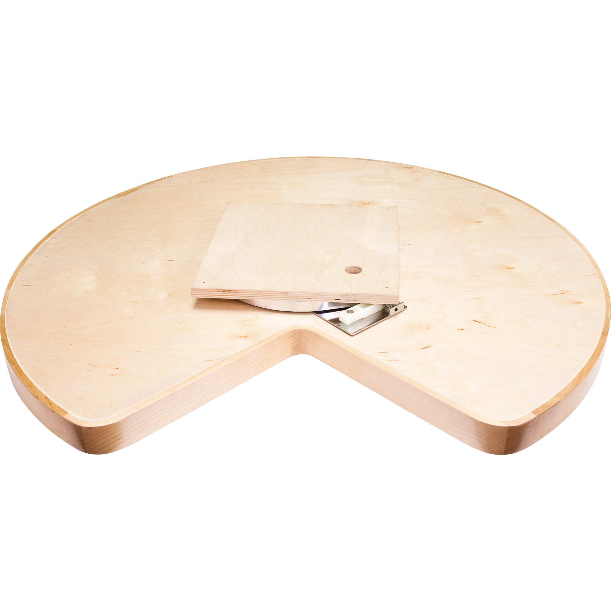32" Kidney Wood Lazy Susan Shelf with Swivel | KitchBath