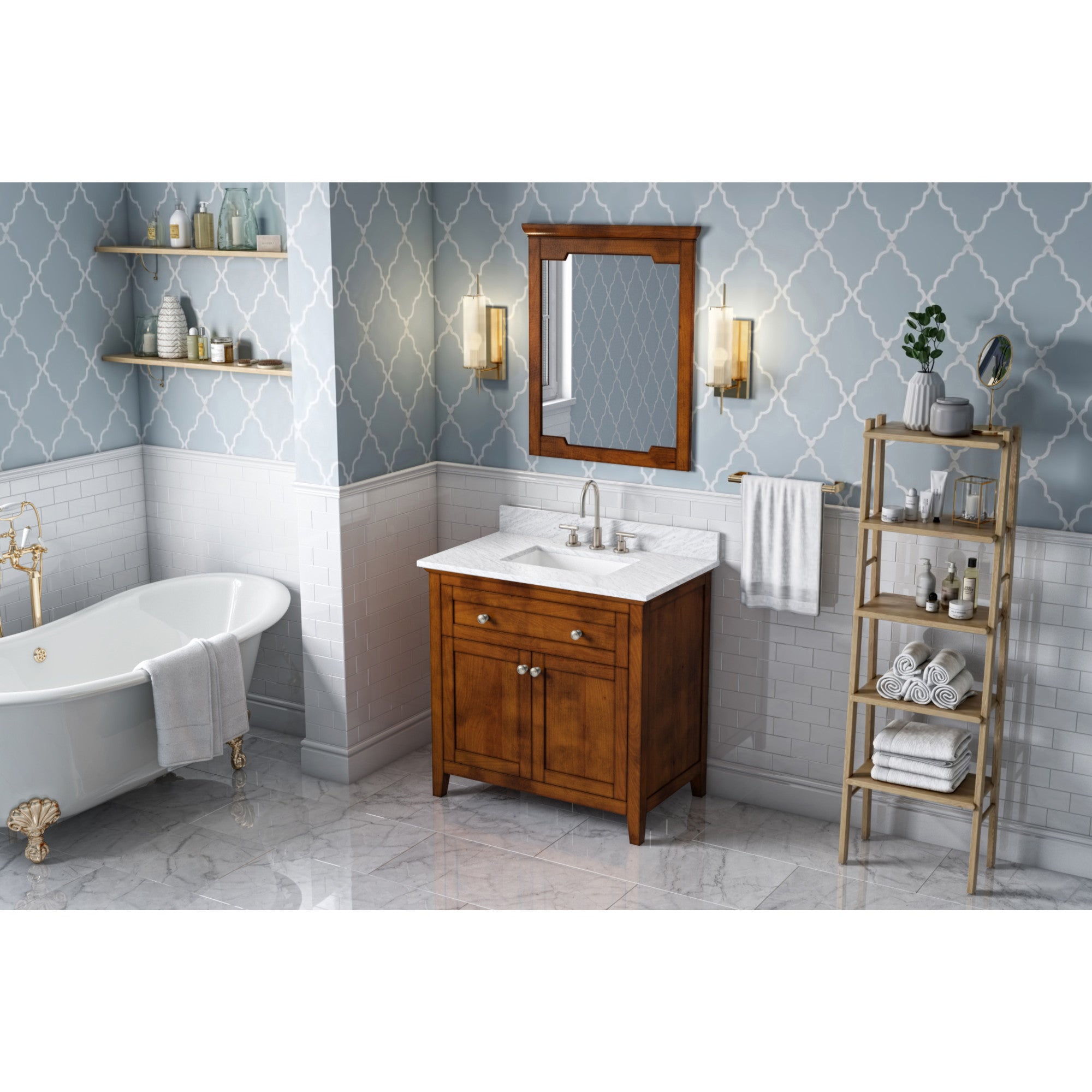36" Chocolate Chatham Vanities | KitchBath