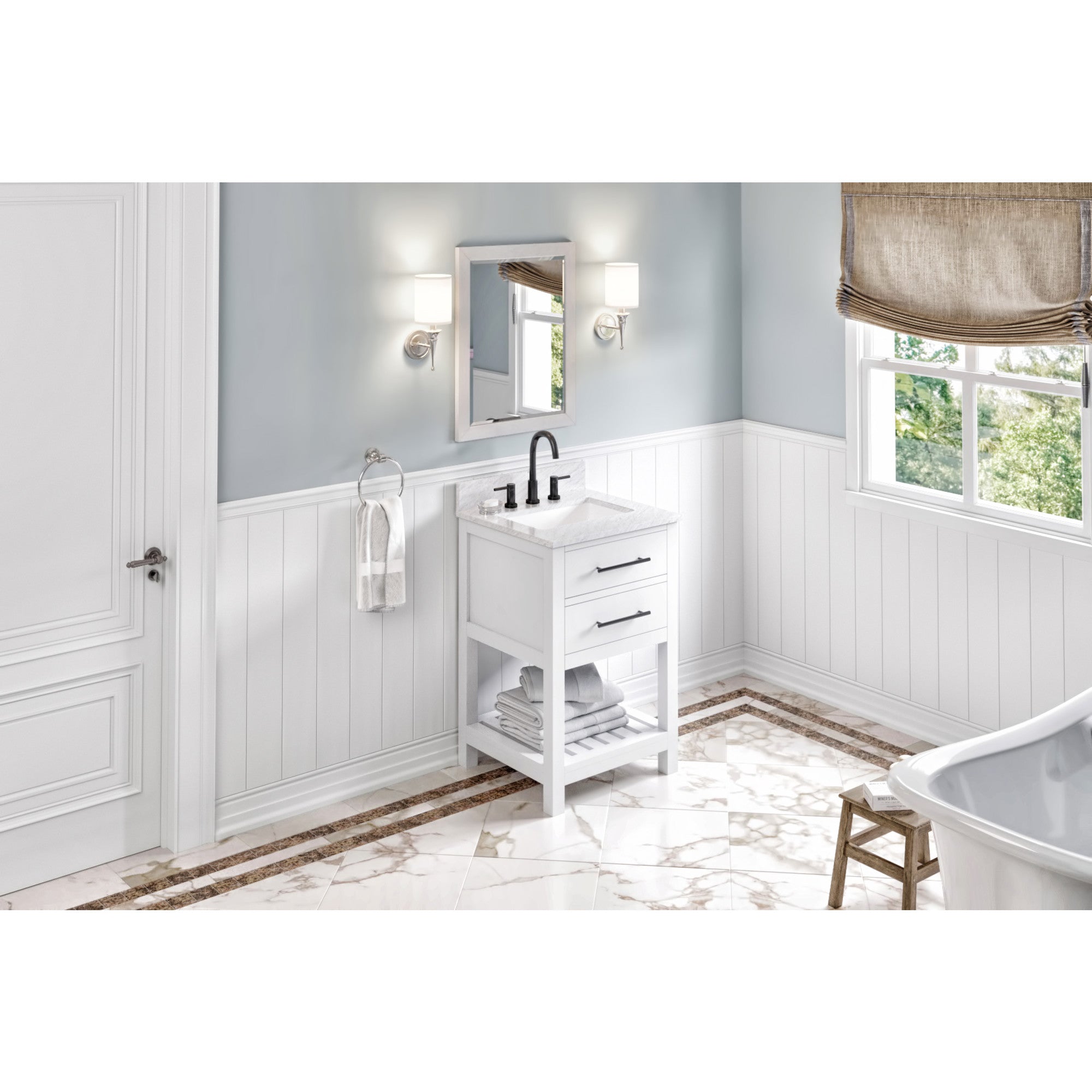 24" Grey Wavecrest Vanity | KitchBath