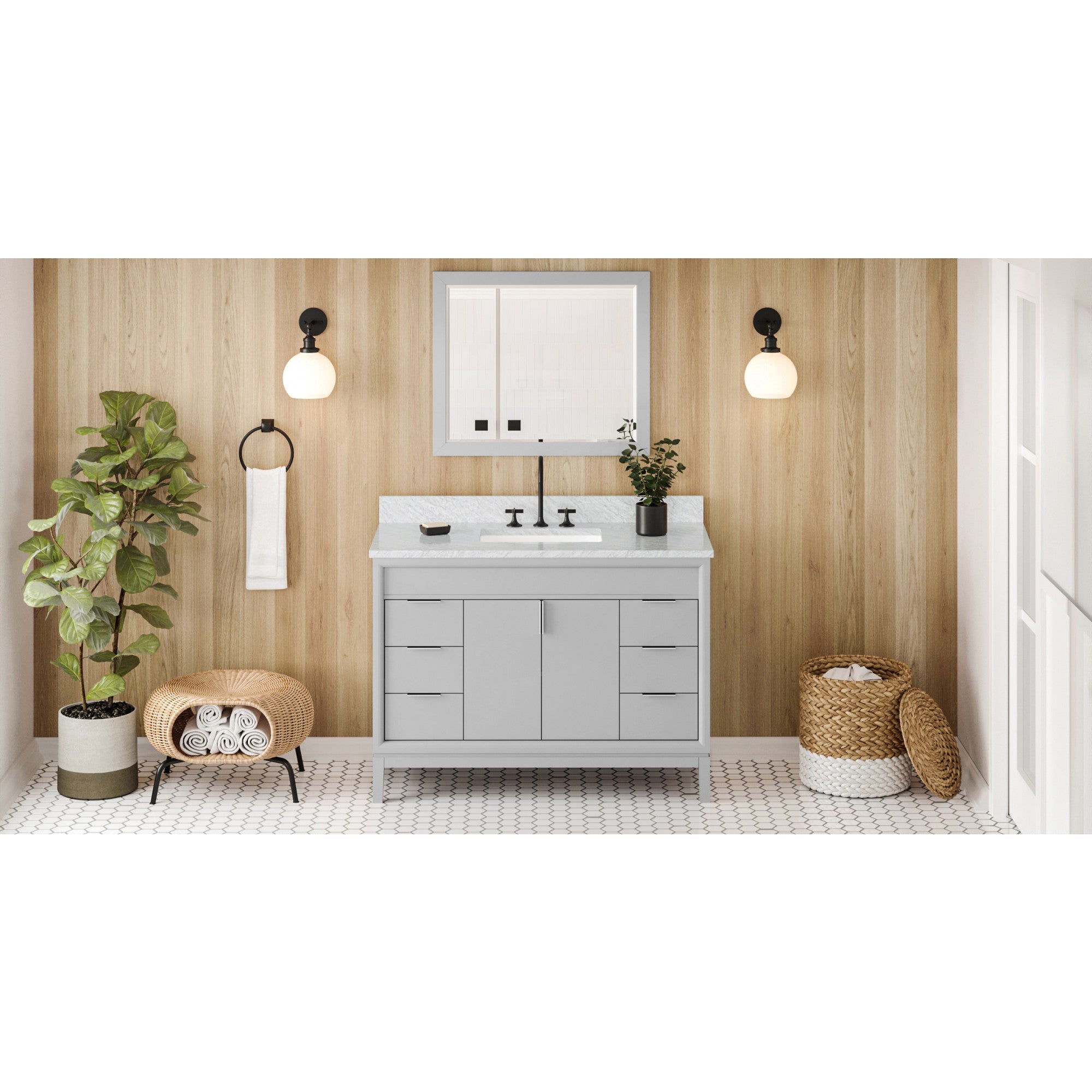 48" Grey Theodora Vanity | KitchBath