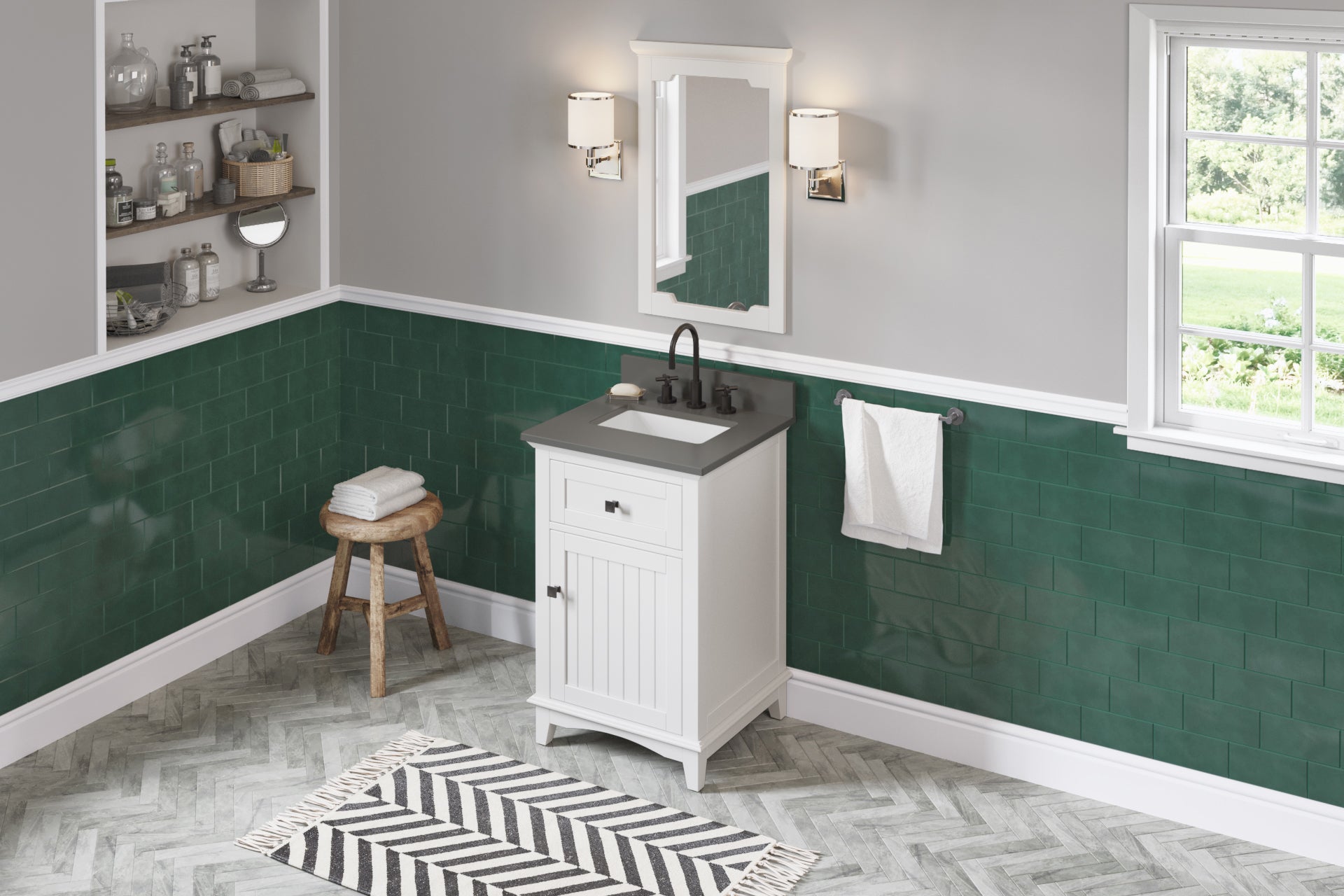 48" White Savino Vanity | KitchBath