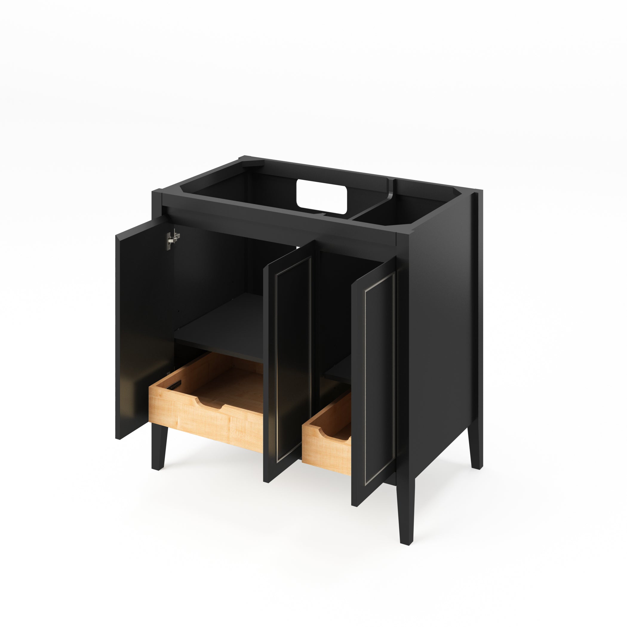 36" Hale Blue Percival Vanity, left offset | KitchBath
