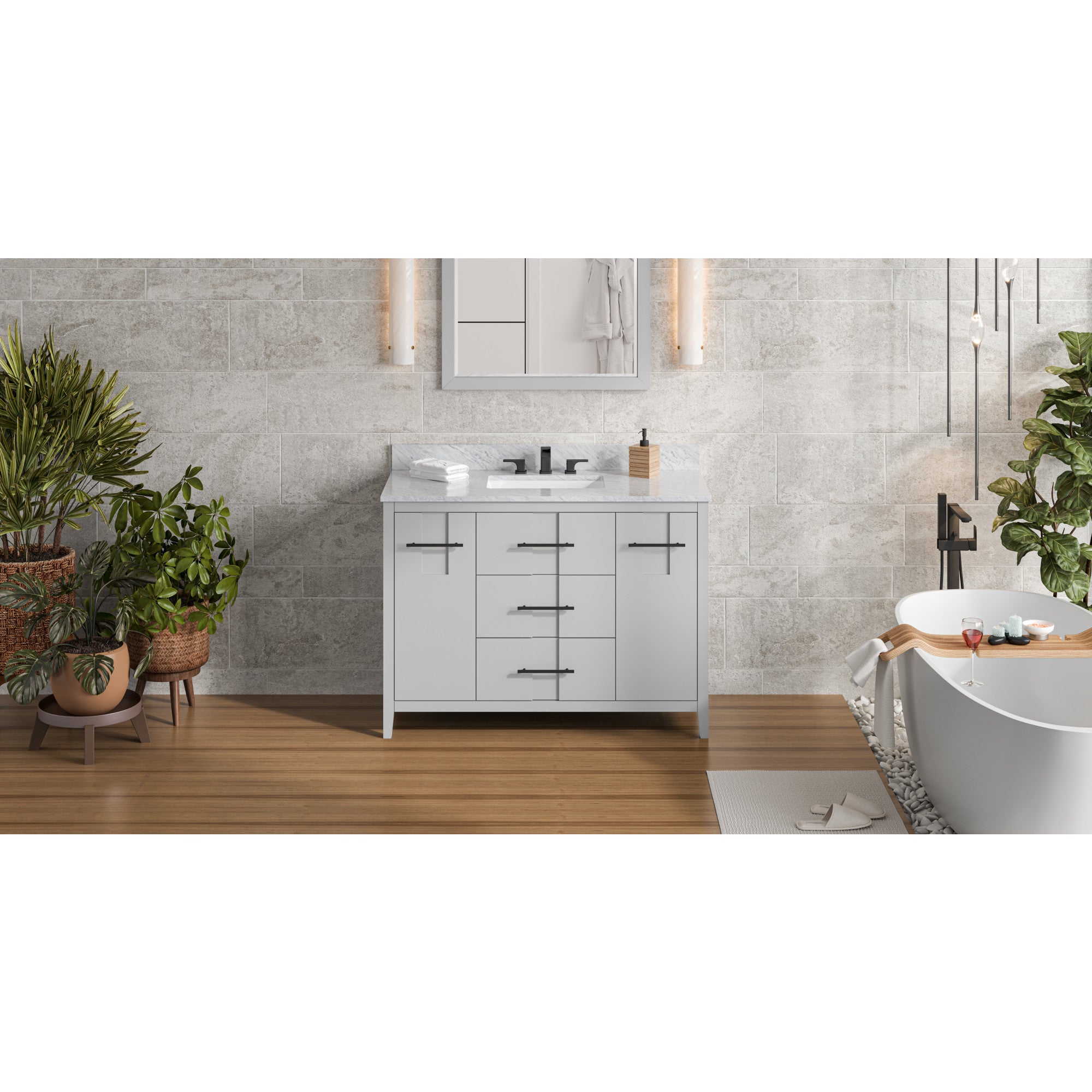 48" Grey Katara Vanity | KitchBath