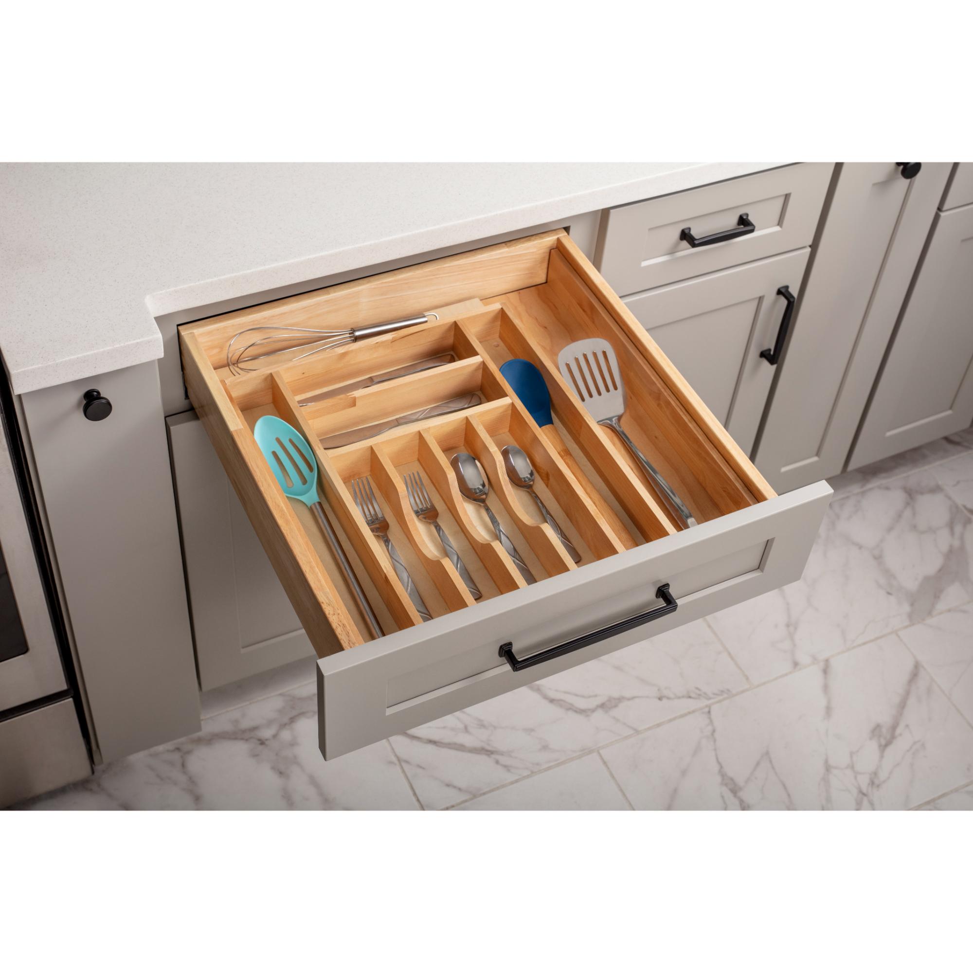 15"- 20" Adjustable SLIMLINE™ Cutlery Drawer Insert | KitchBath
