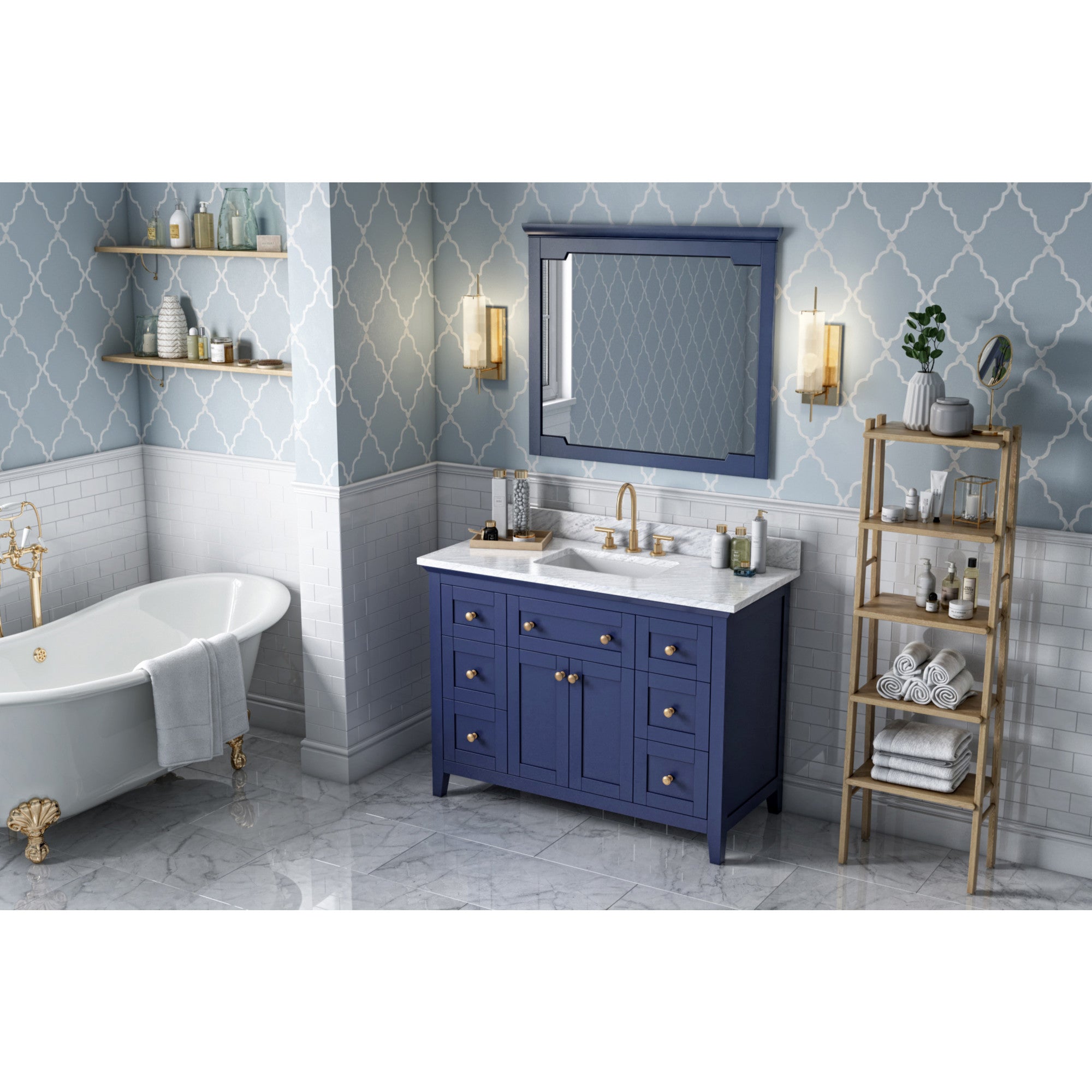 40" W x 1-1/2" D x 34" H Hale Blue Chatham mirror | KitchBath