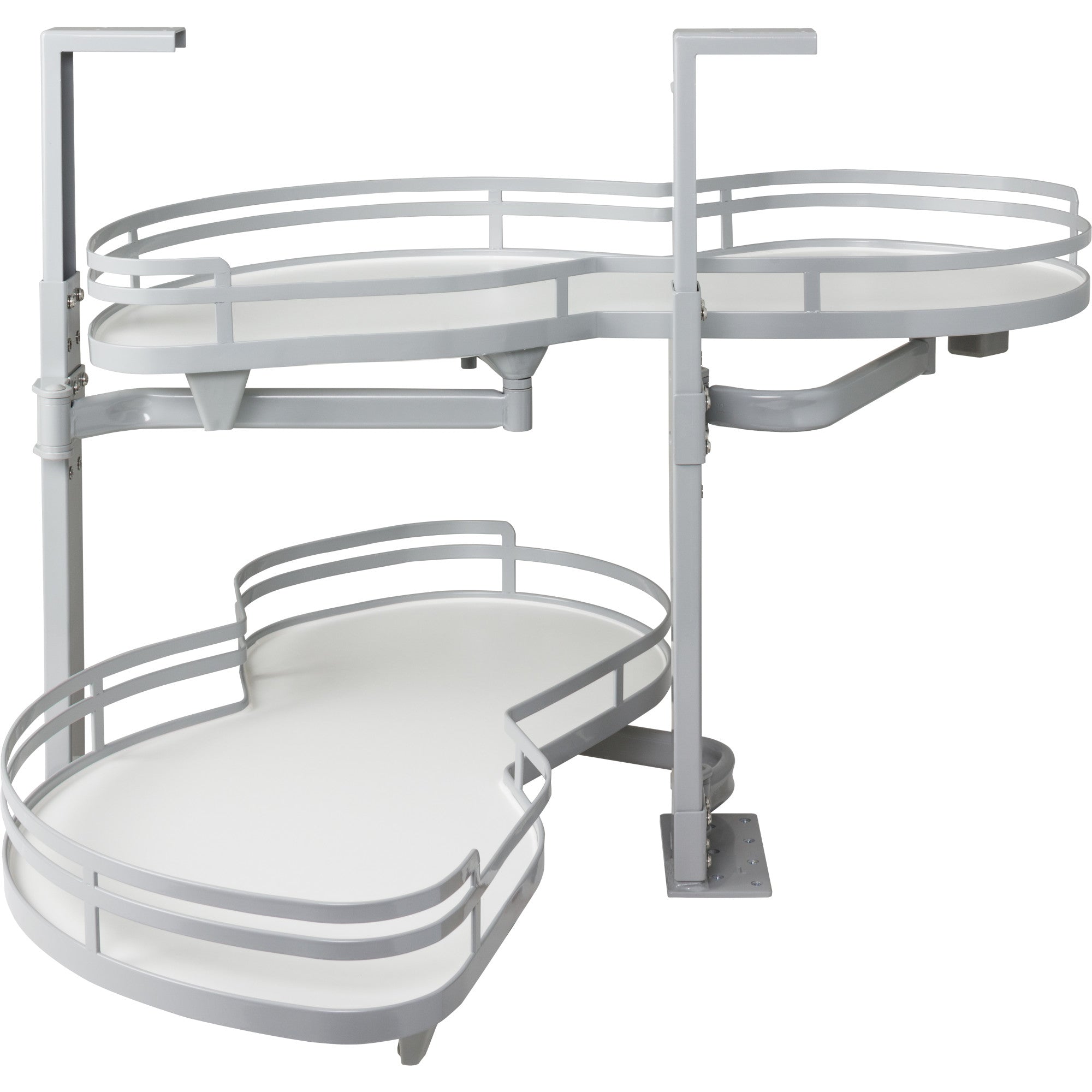 21" Grey and White Blind Corner Swingout for Openings on the Left of the Blind | KitchBath