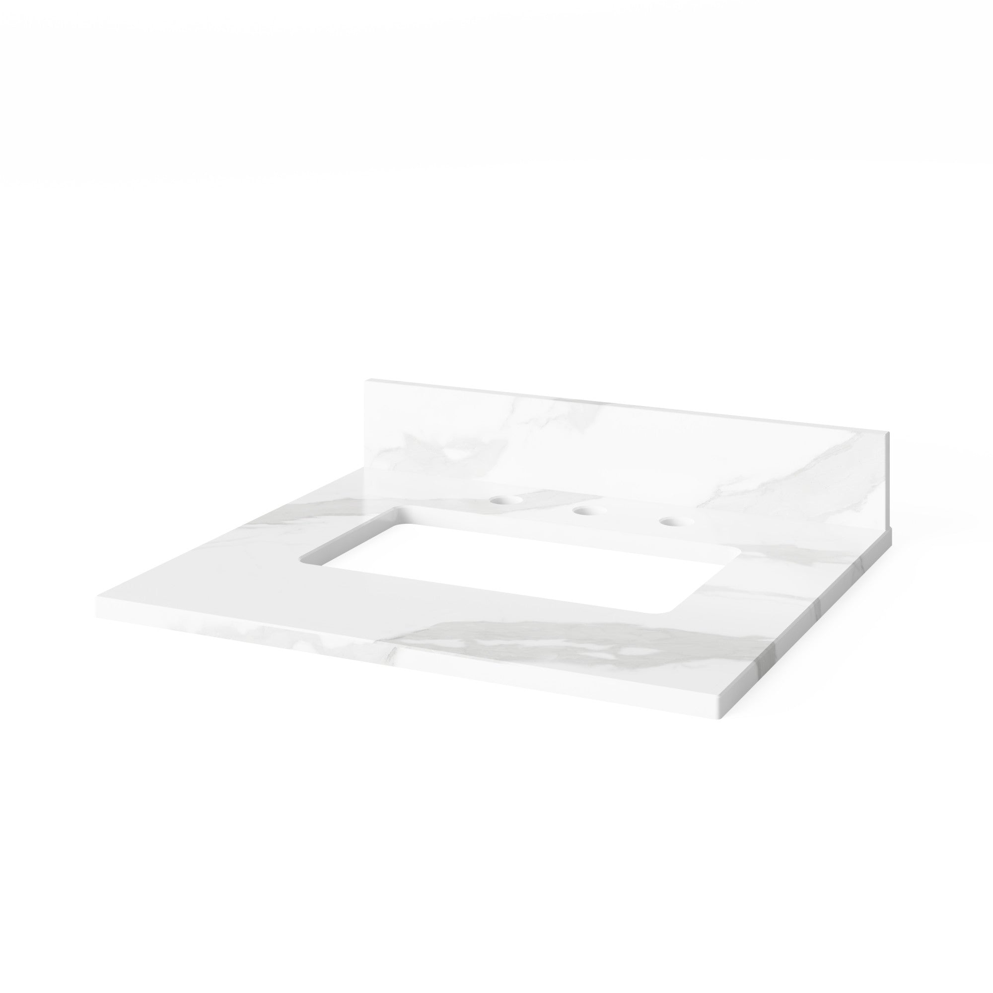 24" Chocolate Chatham Vanity, Calacatta Vienna Quartz Vanity Top, undermount rectangle bowl | KitchBath