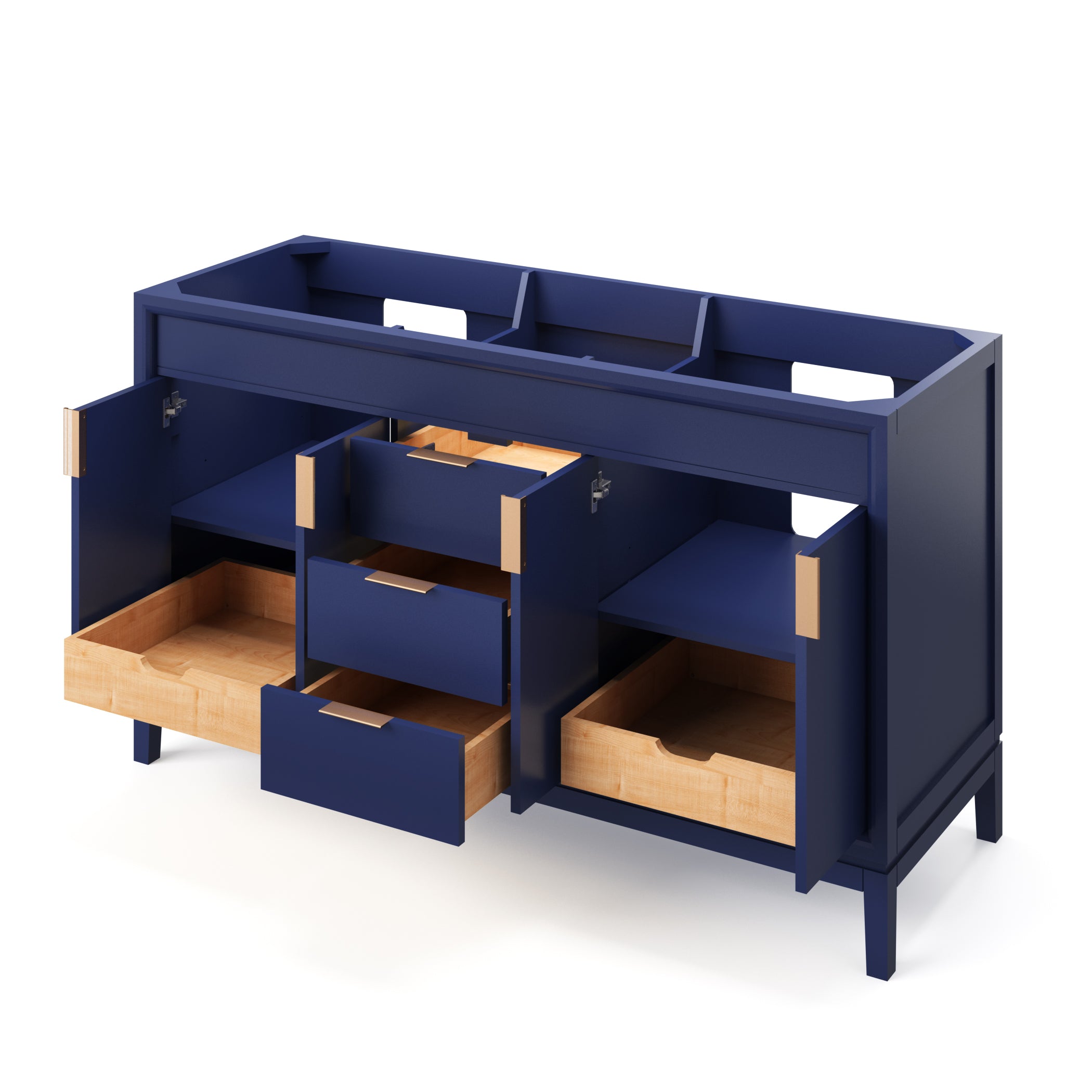 60" Blue Steel Theodora Vanity, double bowl | KitchBath