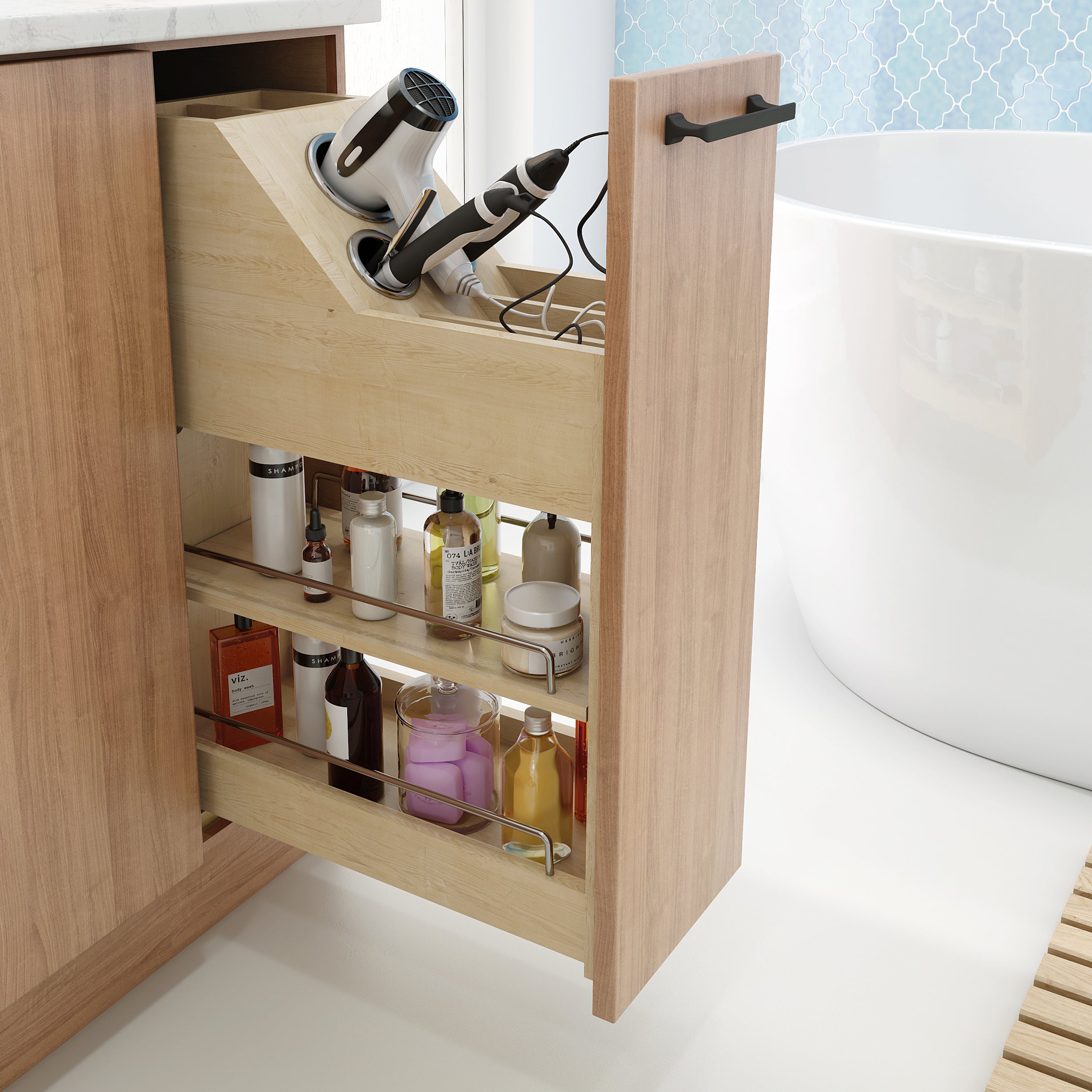Grooming Insert for Vanity Pullout | KitchBath