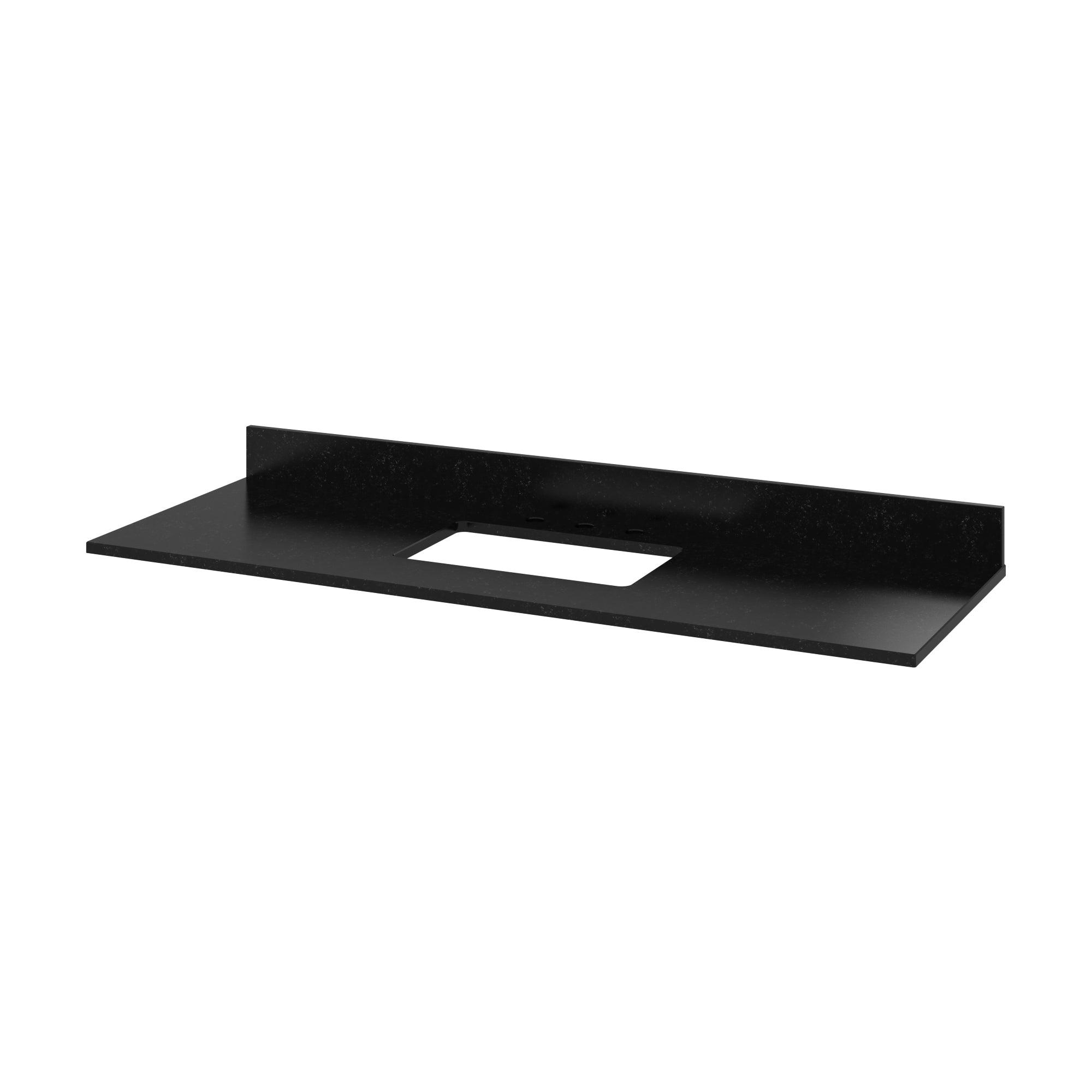 60" White Chatham Vanity, Black Granite Vanity Top, undermount rectangle bowl | KitchBath