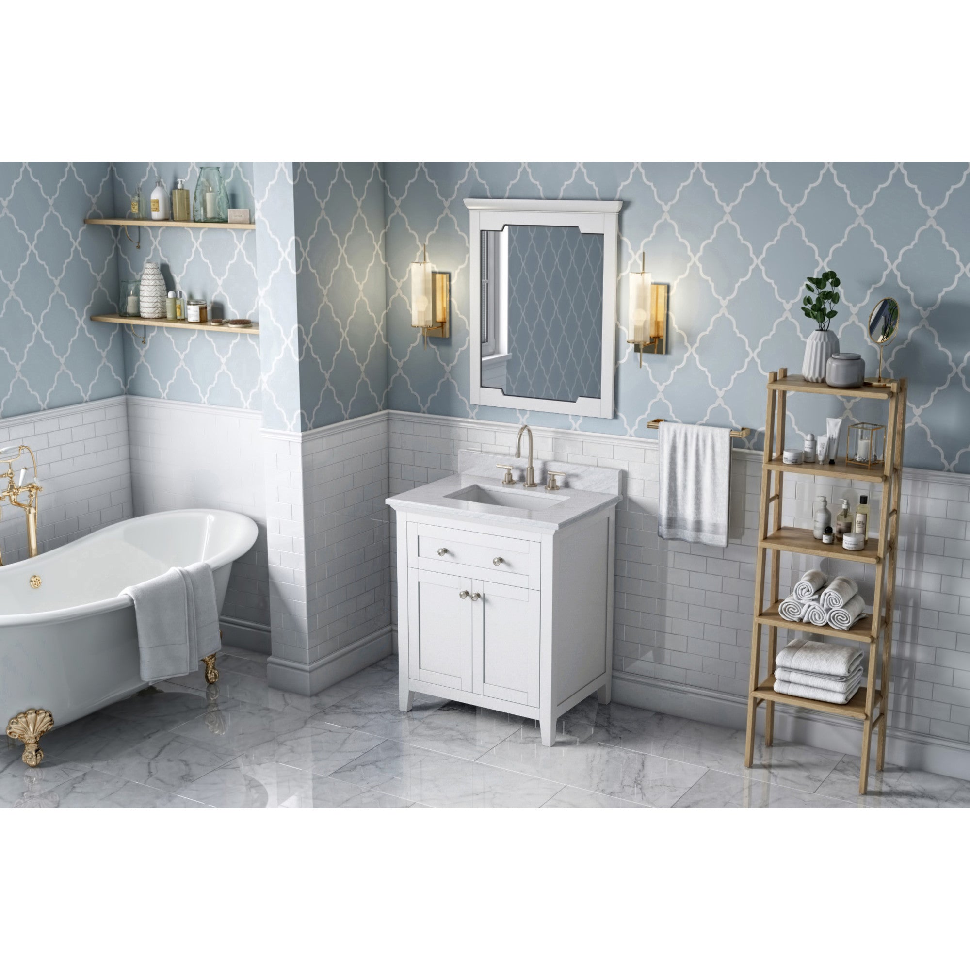 30" White Chatham Vanity | KitchBath