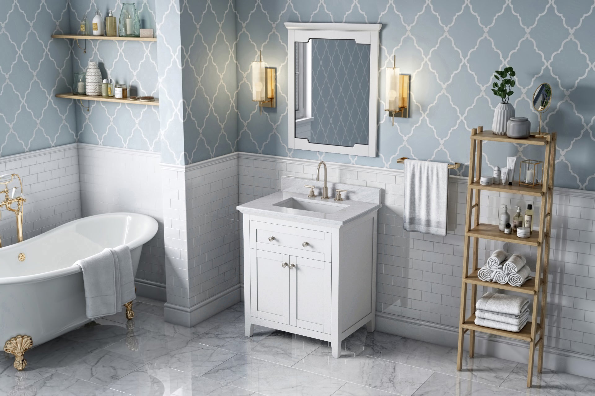 30" White Chatham Vanity | KitchBath