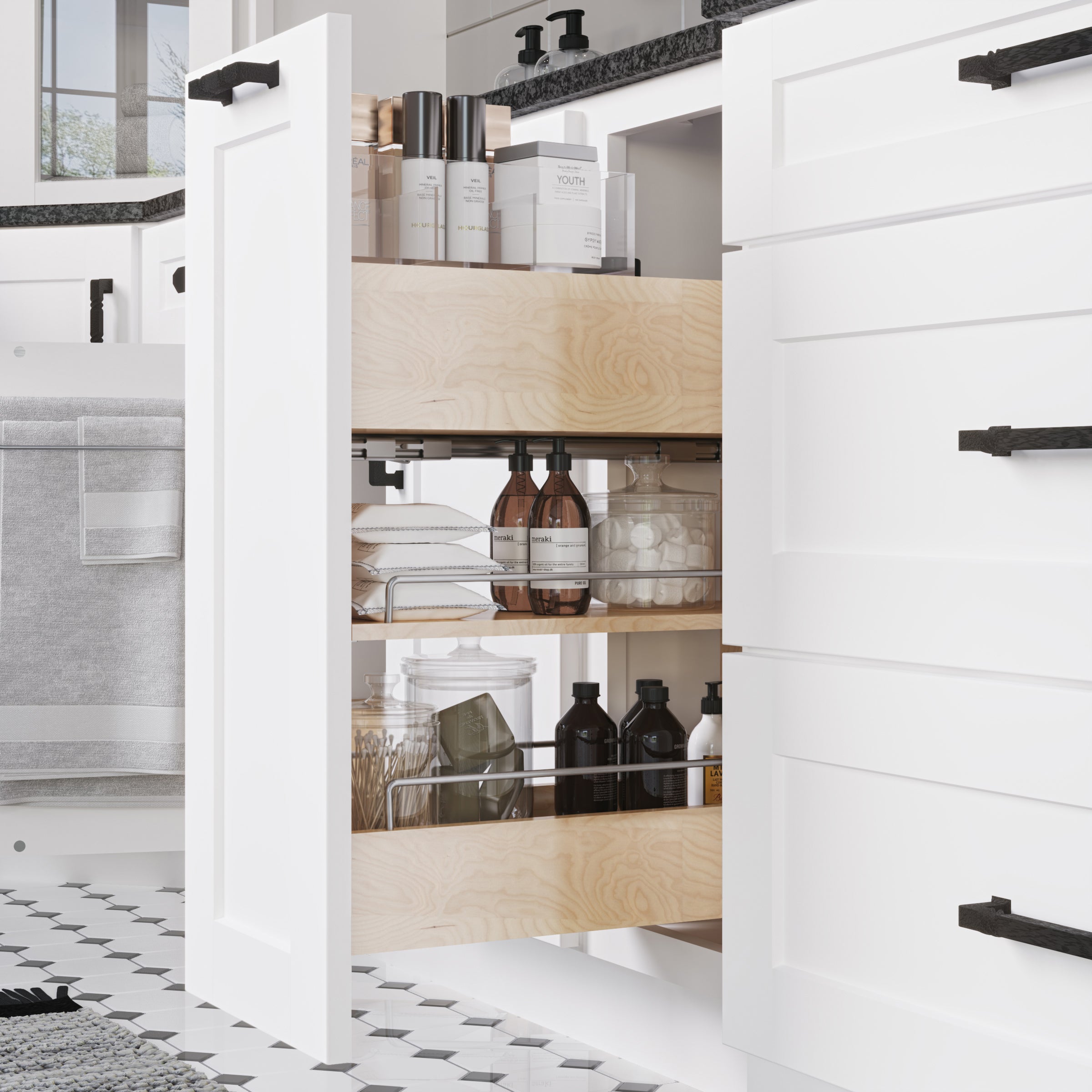 8" "No Wiggle" Soft-close Vanity Cabinet Pullout | KitchBath