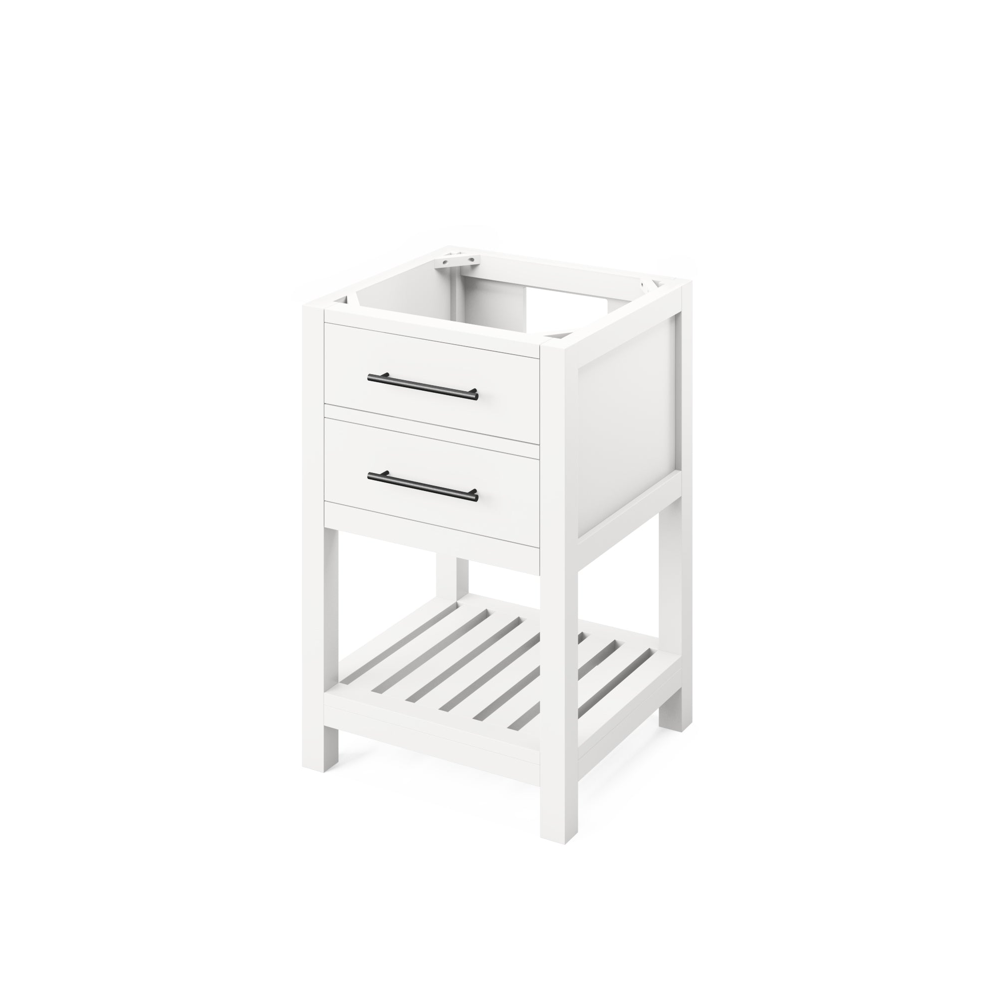 24" White Wavecrest Vanity, Calacatta Vienna Quartz Vanity Top, undermount rectangle bowl | KitchBath