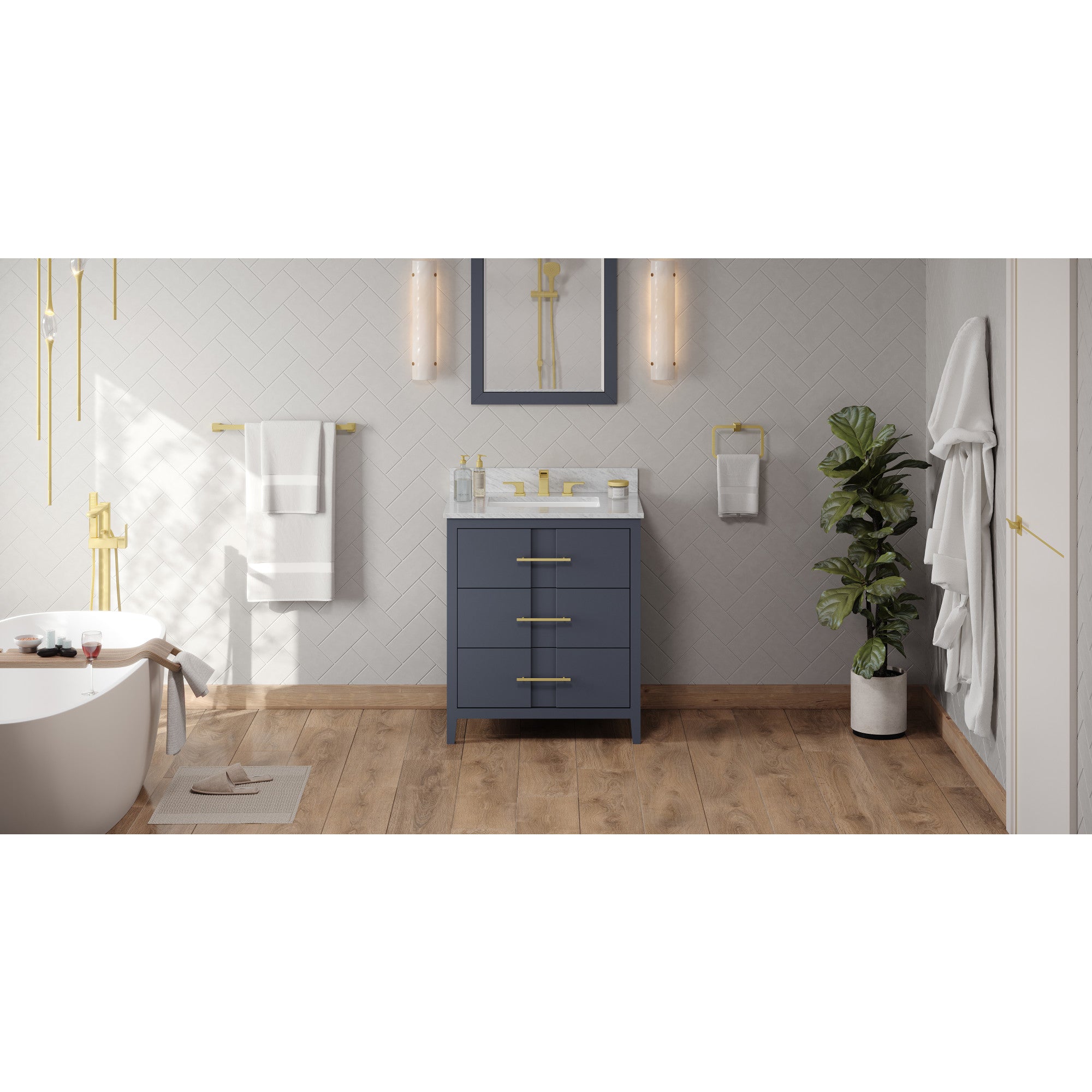 30" Blue Steel Katara Vanity | KitchBath