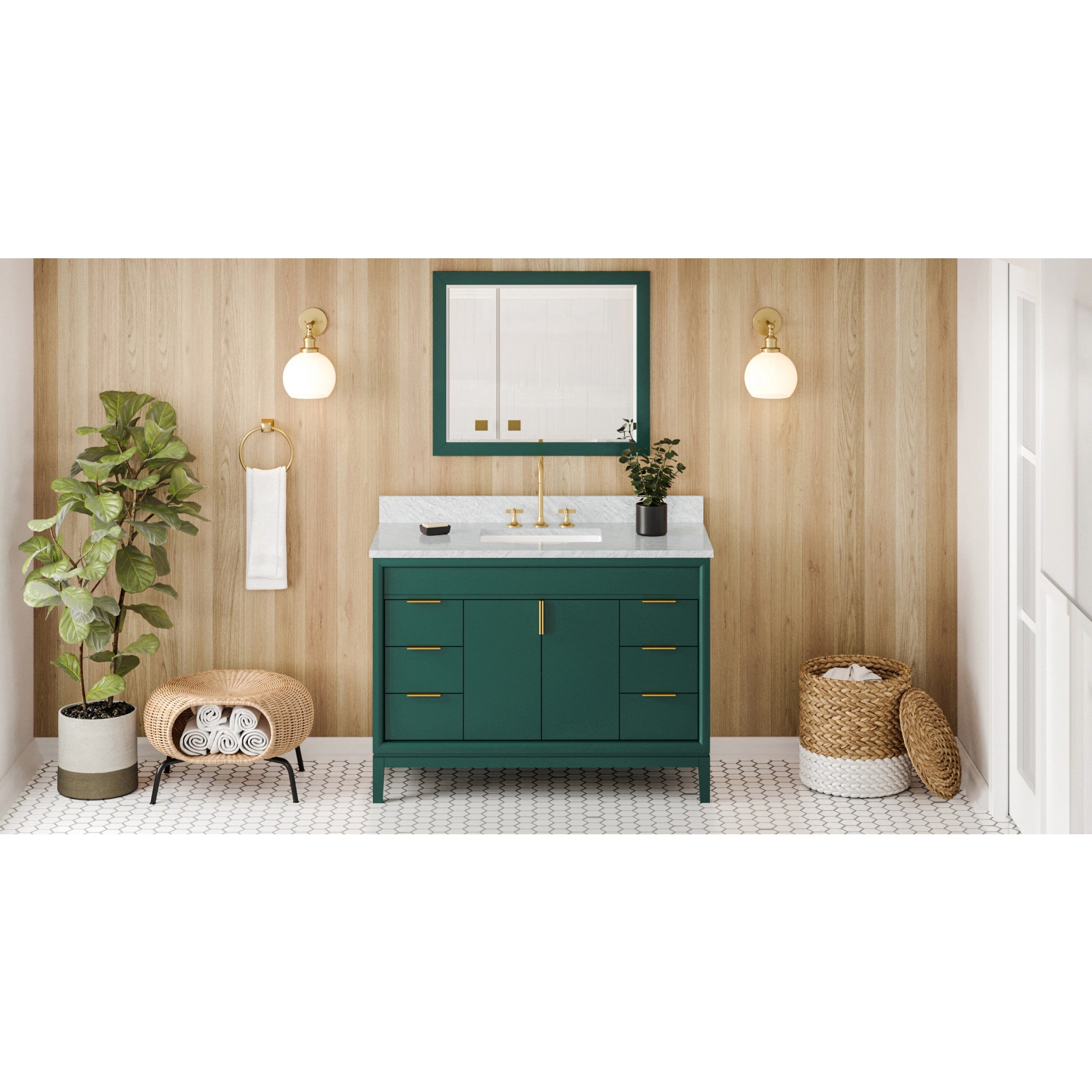 48" Forest Green Theodora Vanity | KitchBath