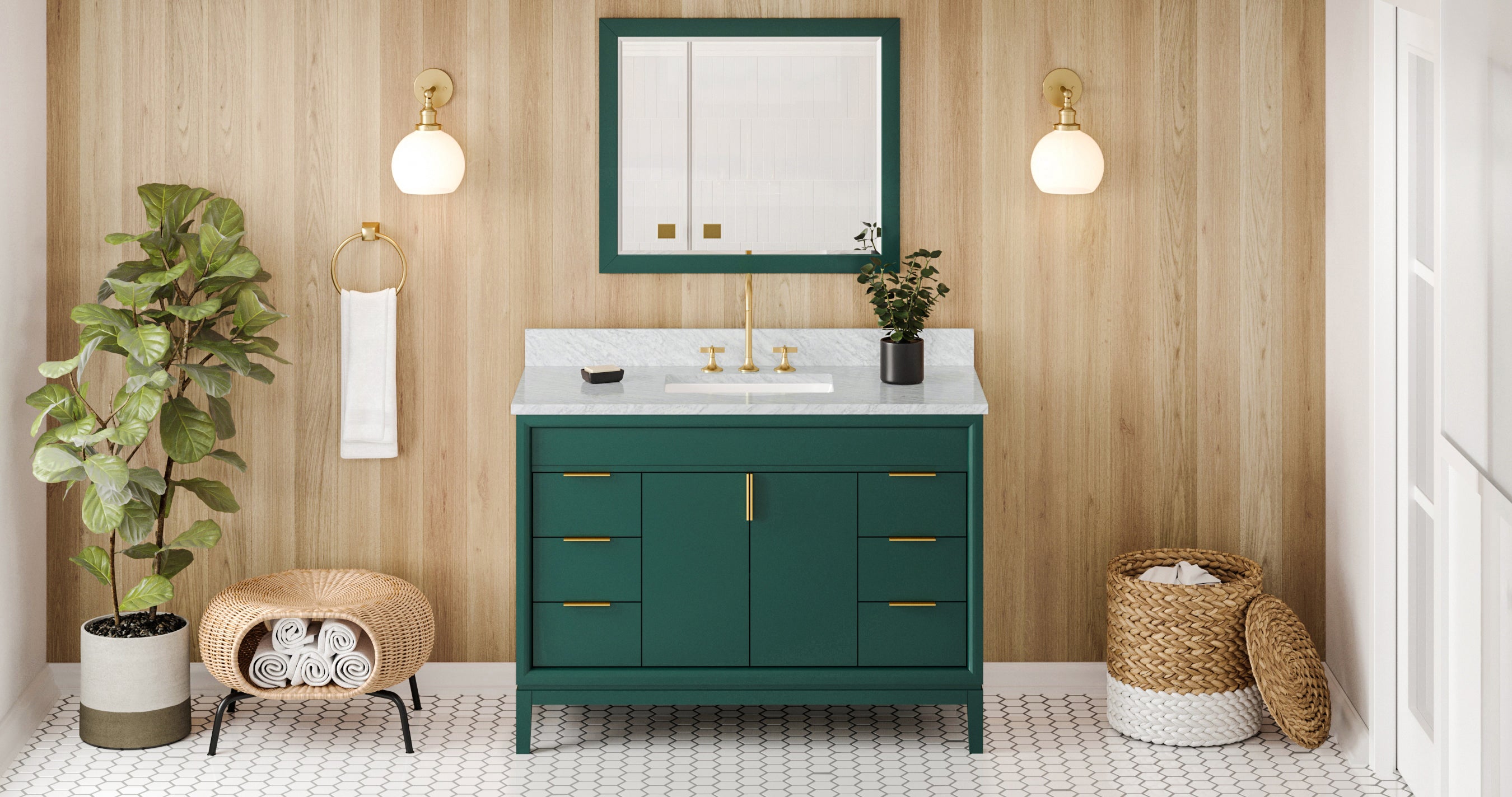 48" Forest Green Theodora Vanity | KitchBath