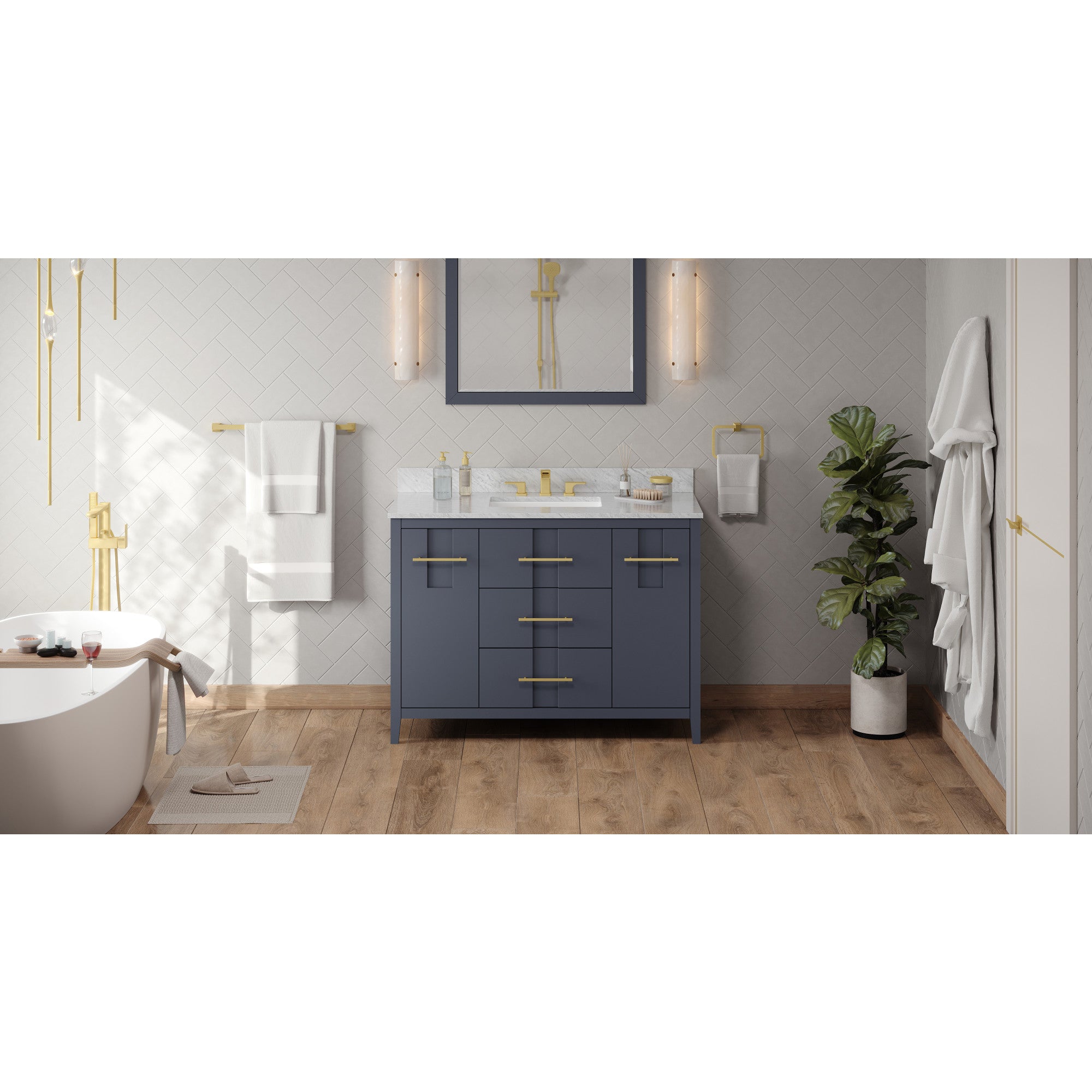 48" Blue Steel Katara Vanity | KitchBath