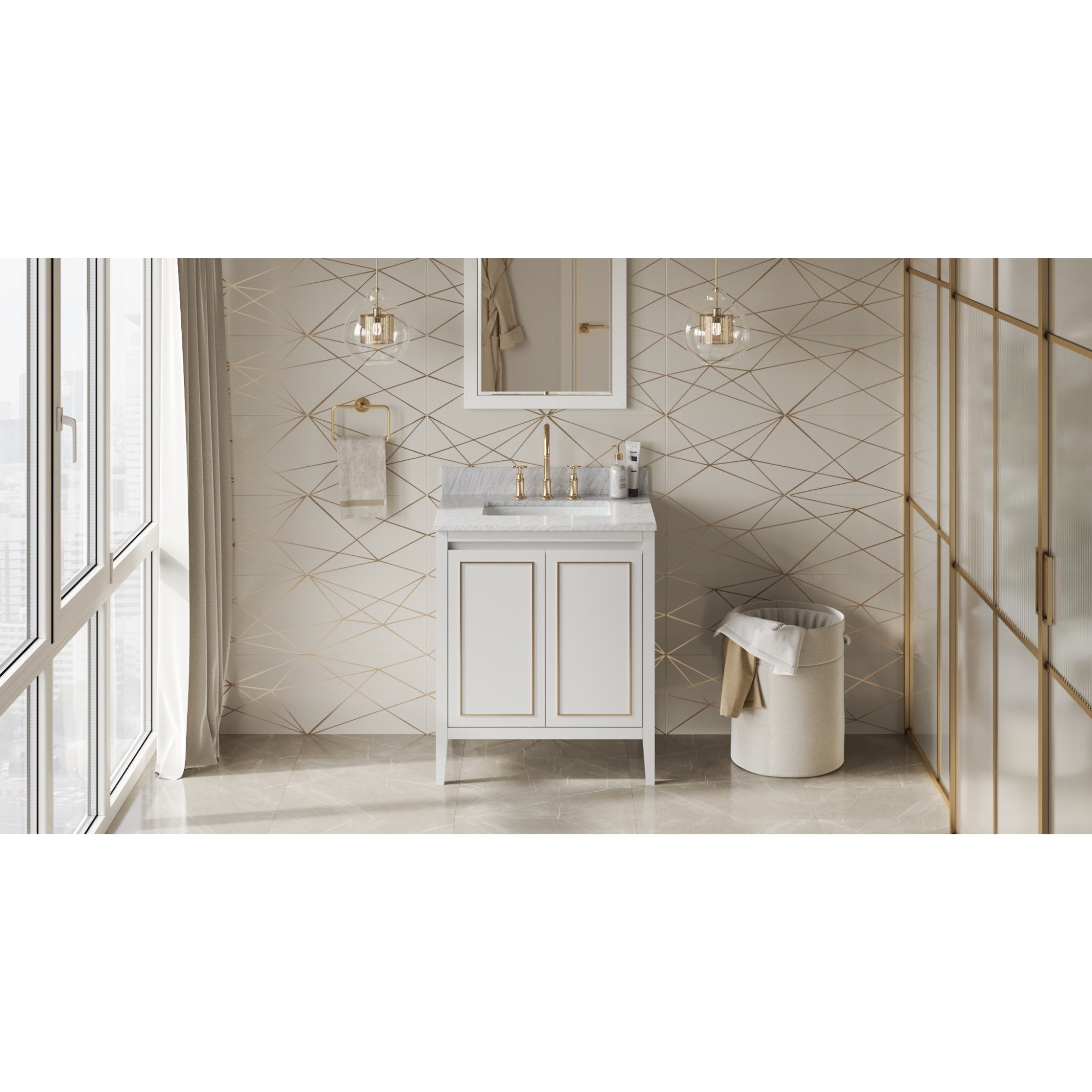 30" White Percival Vanity | KitchBath