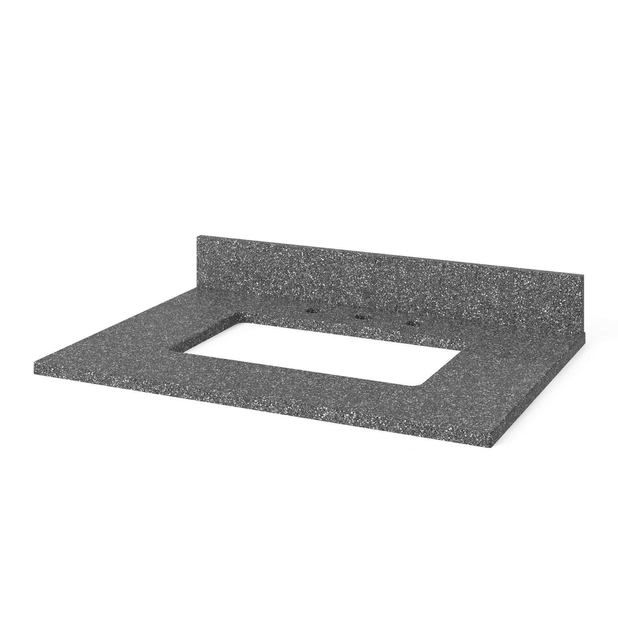 30" Grey Adler Vanity, Boulder Cultured Marble Vanity Top, undermount rectangle bowl | KitchBath