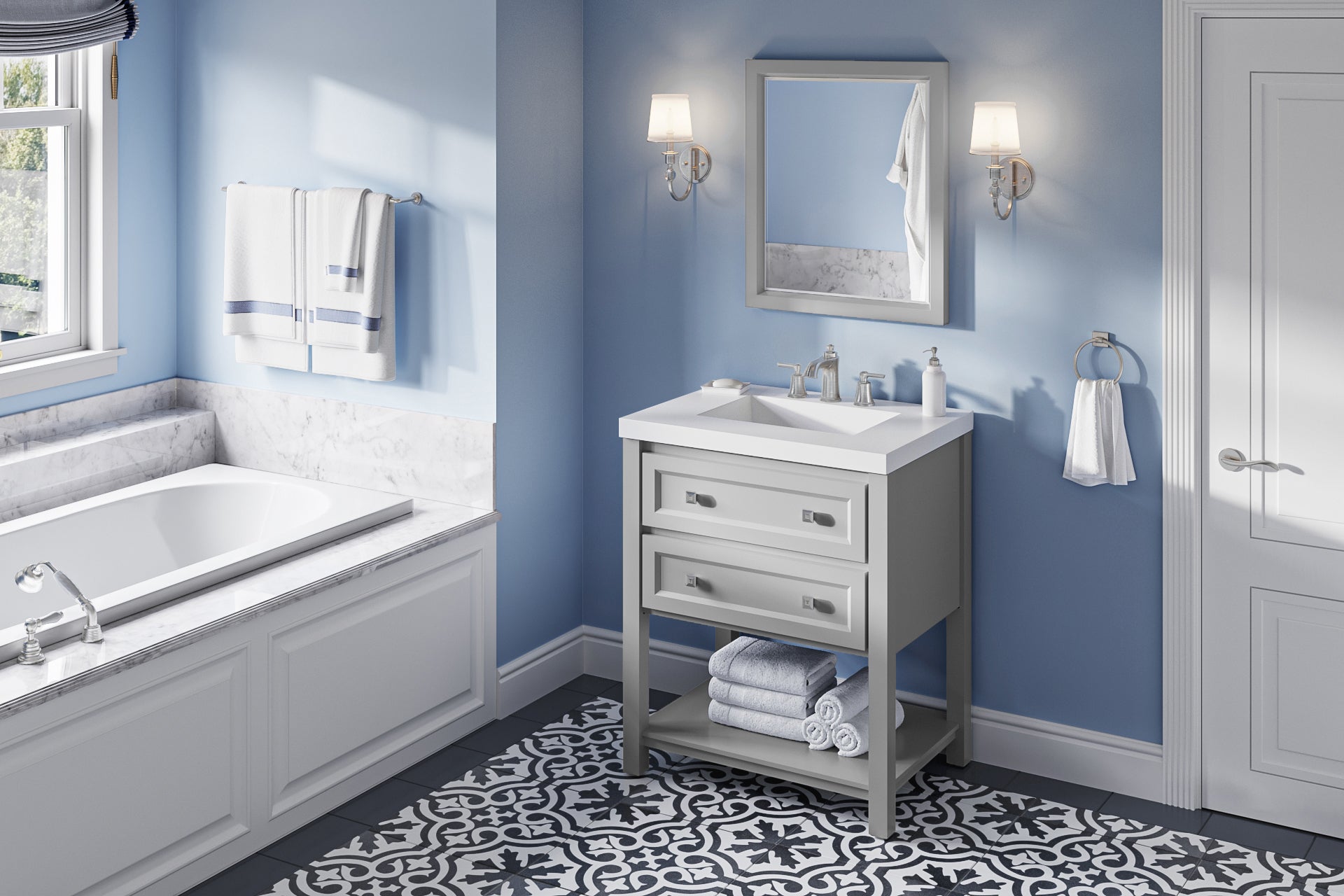 30" Grey Adler Vanity | KitchBath