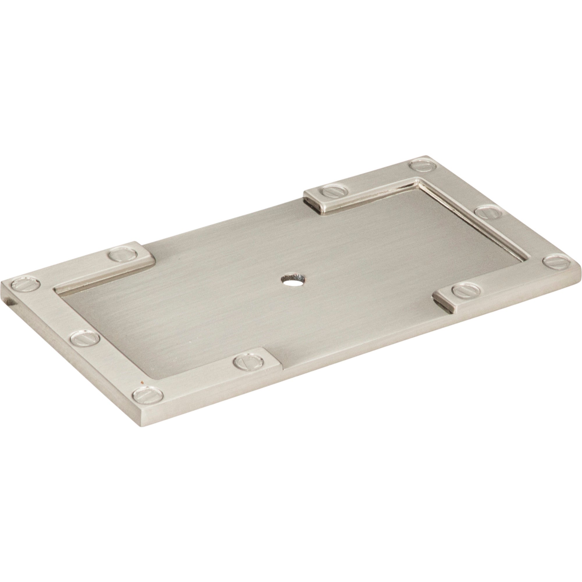 Campaign L-Bracket Backplate 3 11/16 Inch Brushed Nickel | KitchBath