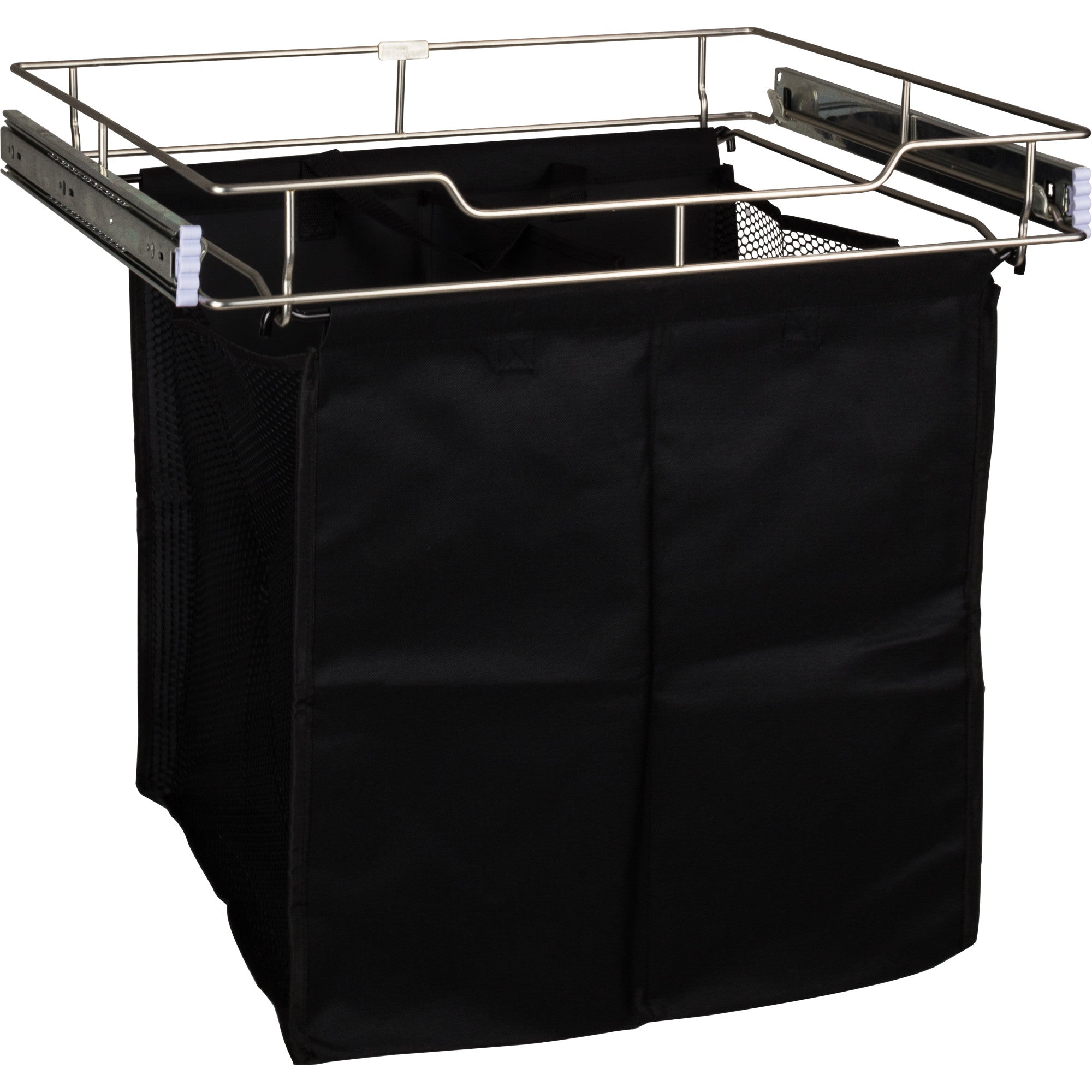 Dark Bronze 18" Deep Pullout Canvas Hamper with Removable Laundry Bag | KitchBath