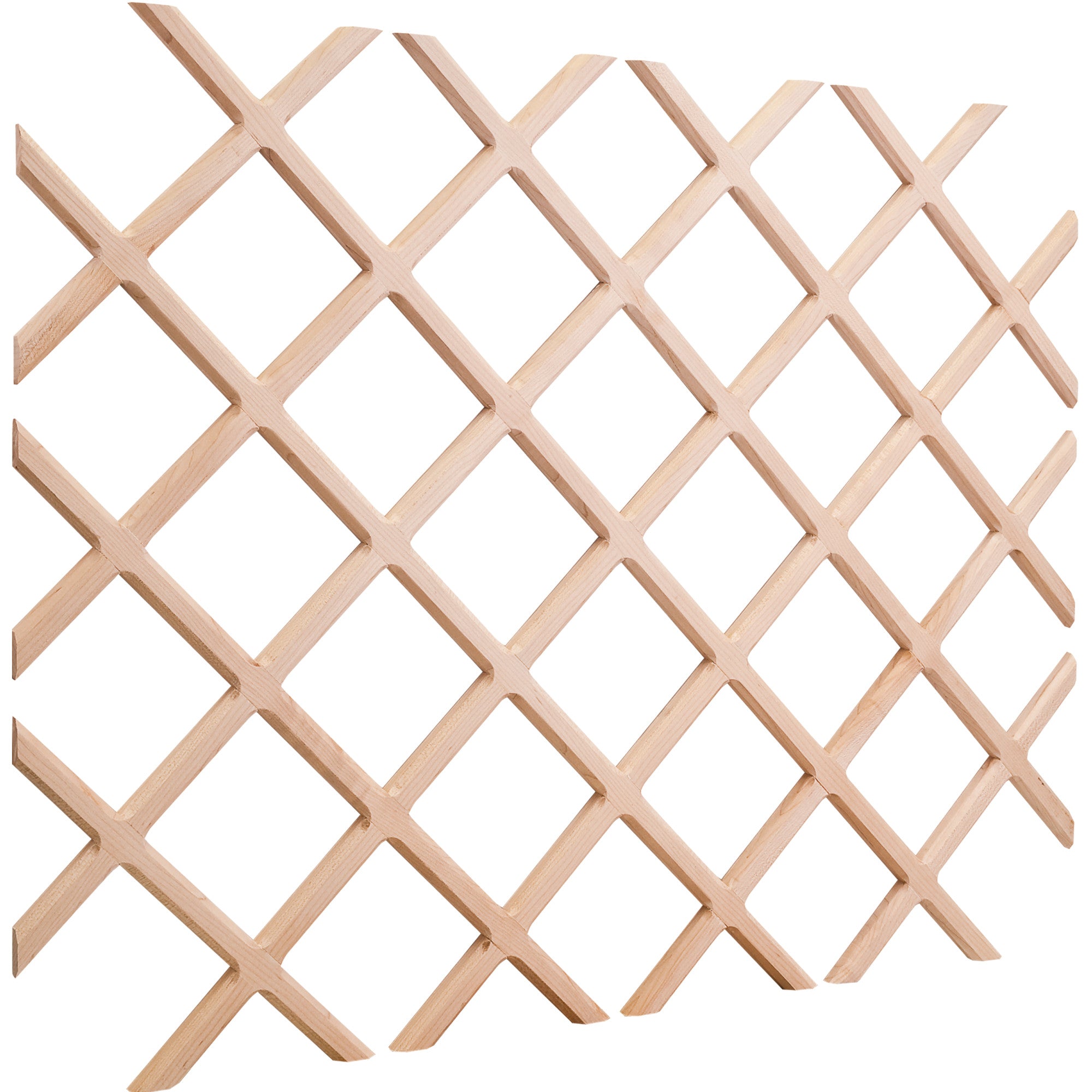 48" H x 36" W Alder Wine Bottle Lattice | KitchBath