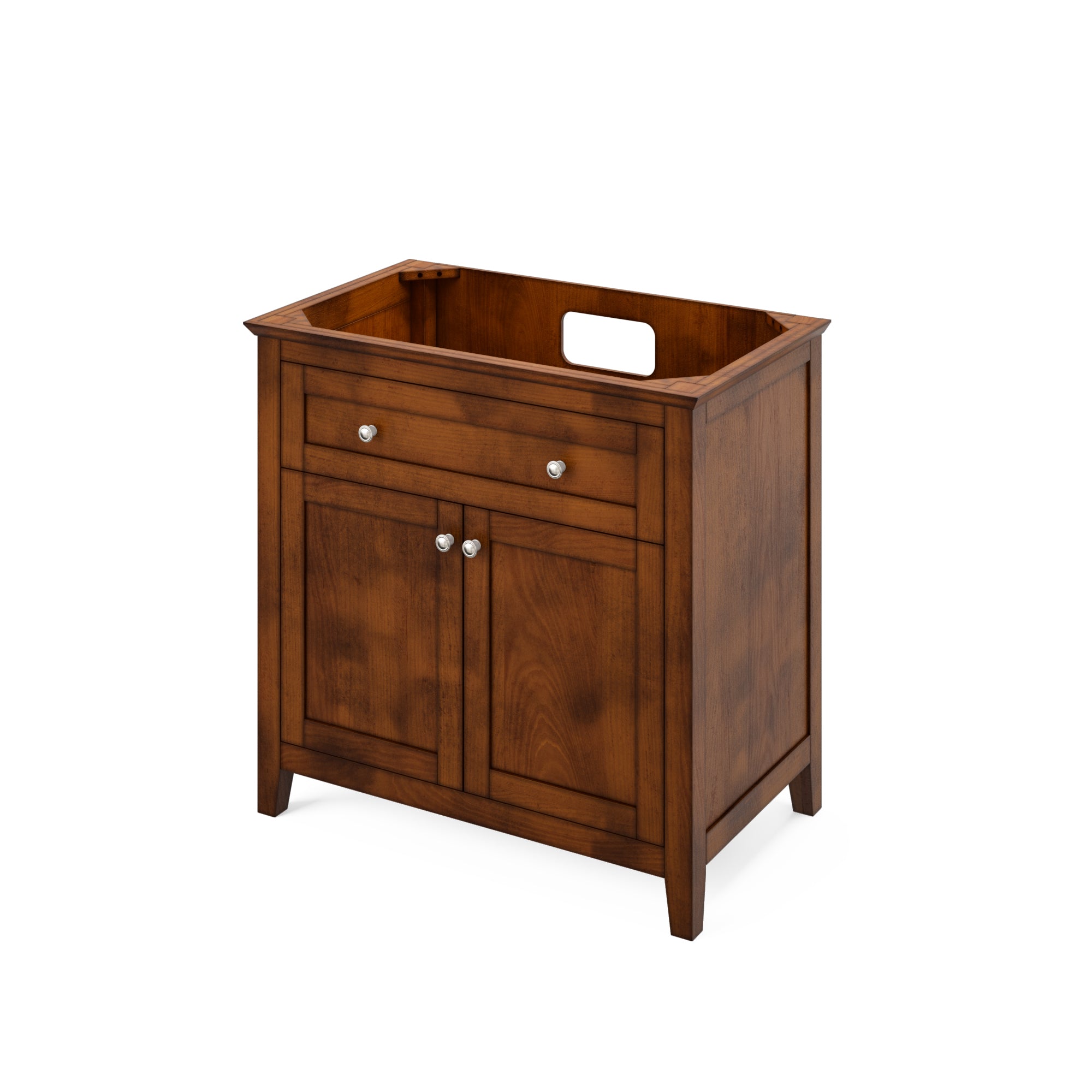 36" Chocolate Chatham Vanity, Boulder Cultured Marble Vanity Top, undermount rectangle bowl | KitchBath