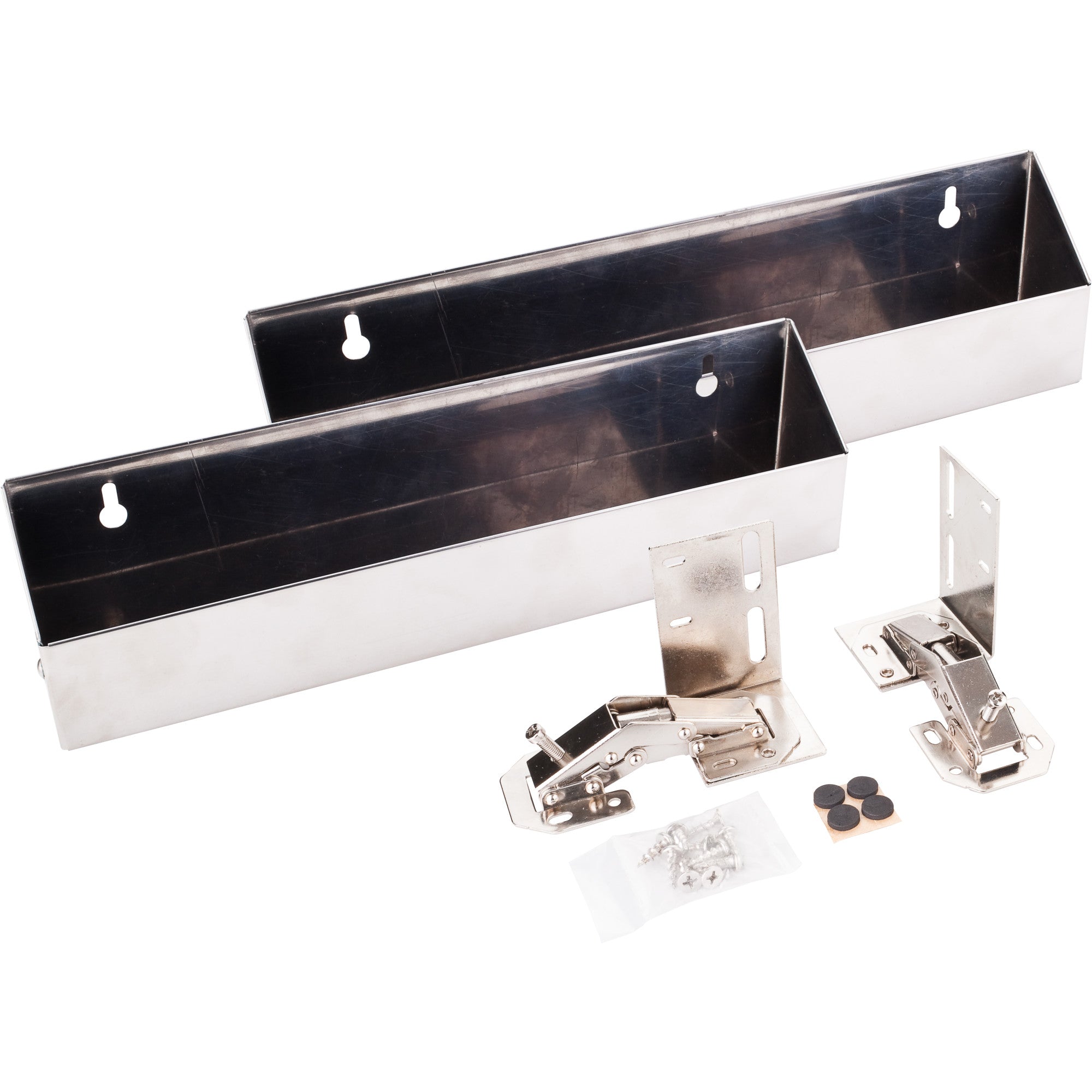 11-11/16" Stainless Steel Tip-Out Tray Kit for Sink Front | KitchBath