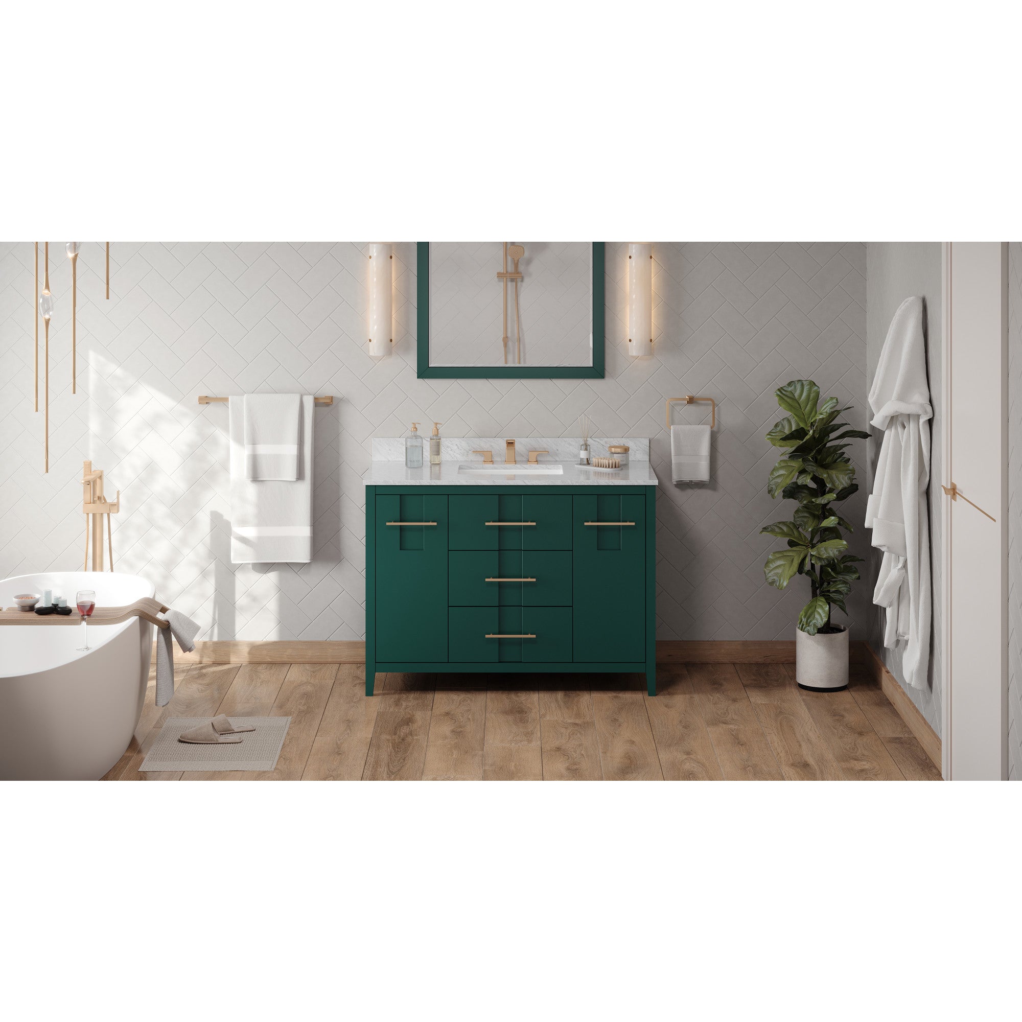 48" Forest Green Katara Vanity | KitchBath