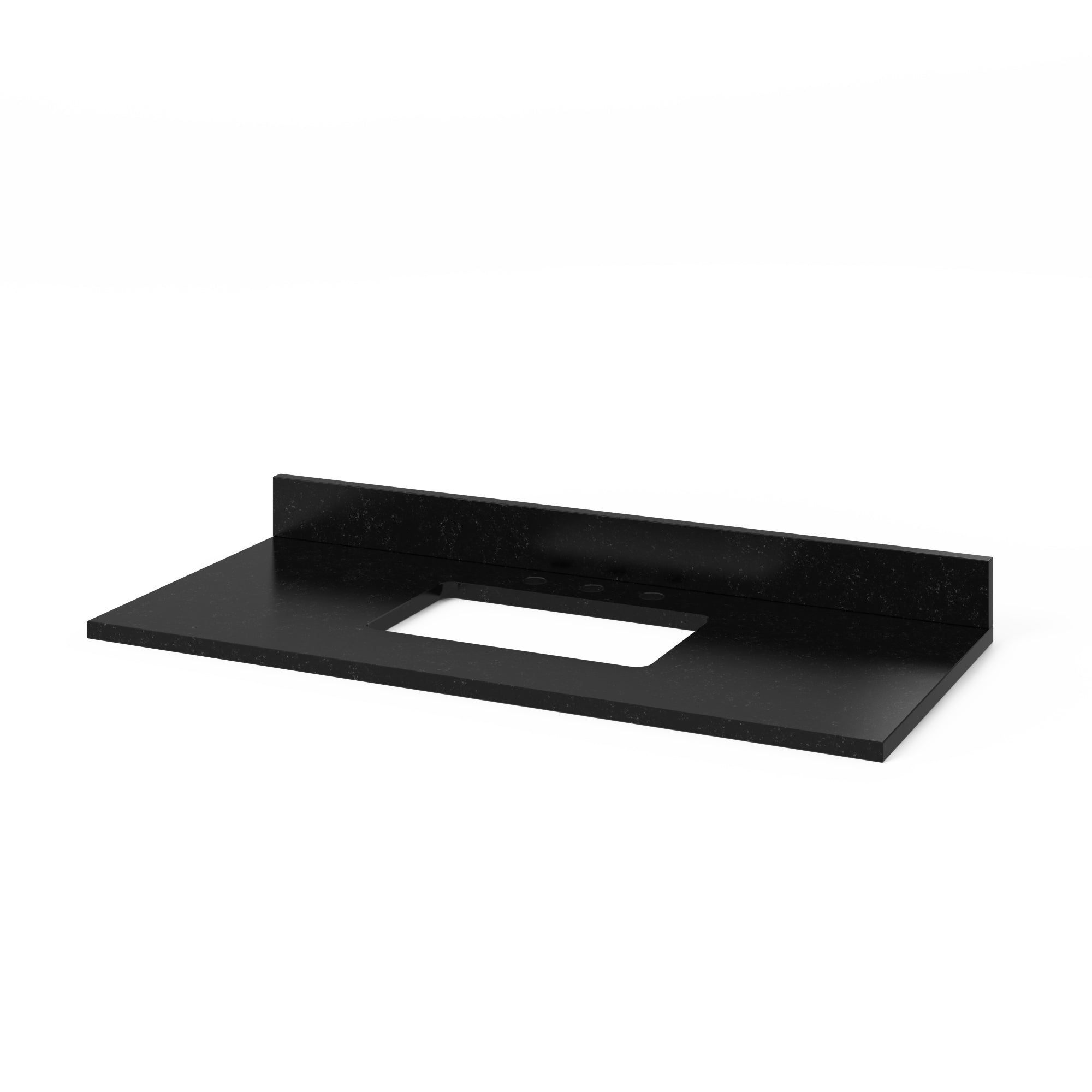 48" Grey Savino Vanity, Black Granite Vanity Top, undermount rectangle bowl | KitchBath