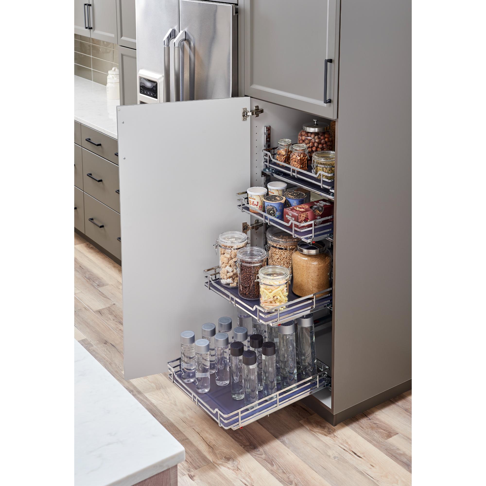 21" Polished Chrome STORAGE WITH STYLE® Metal Soft-close Pullout Basket | KitchBath