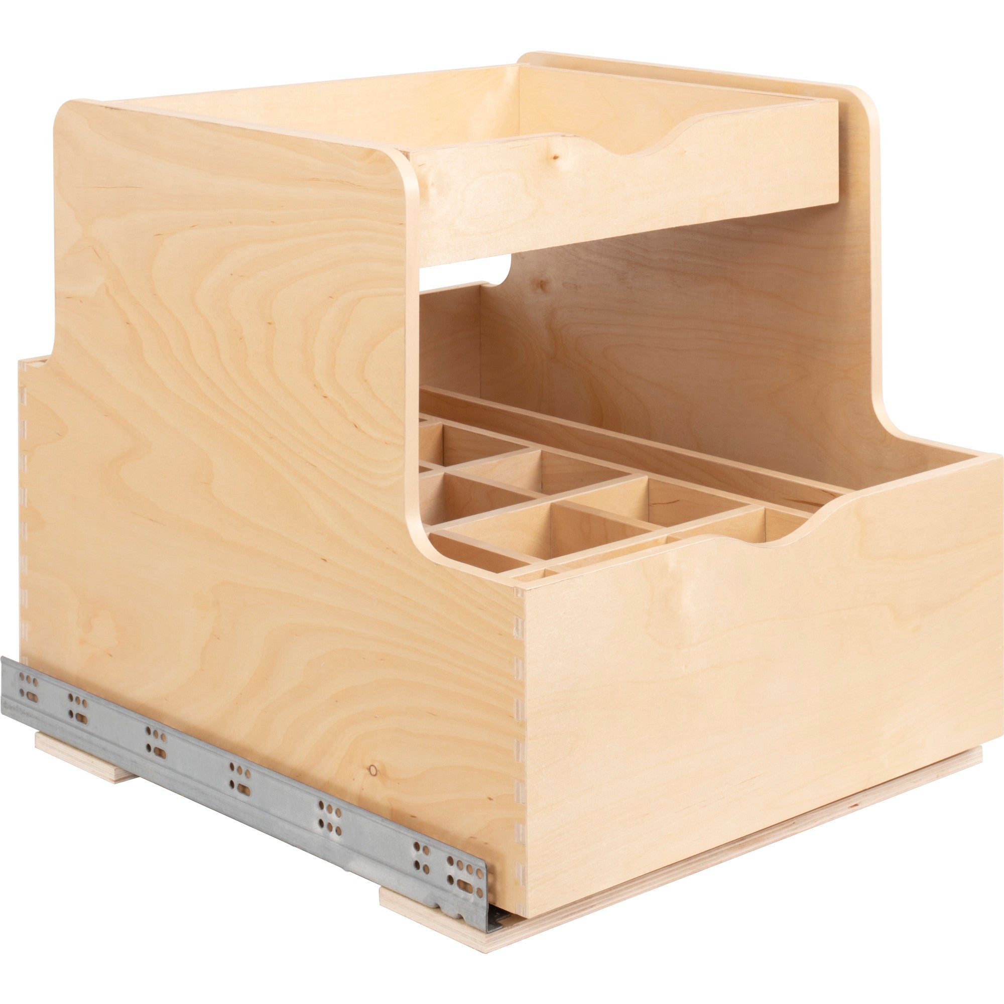 21" Wood Double Drawer Bottle Rollout | KitchBath