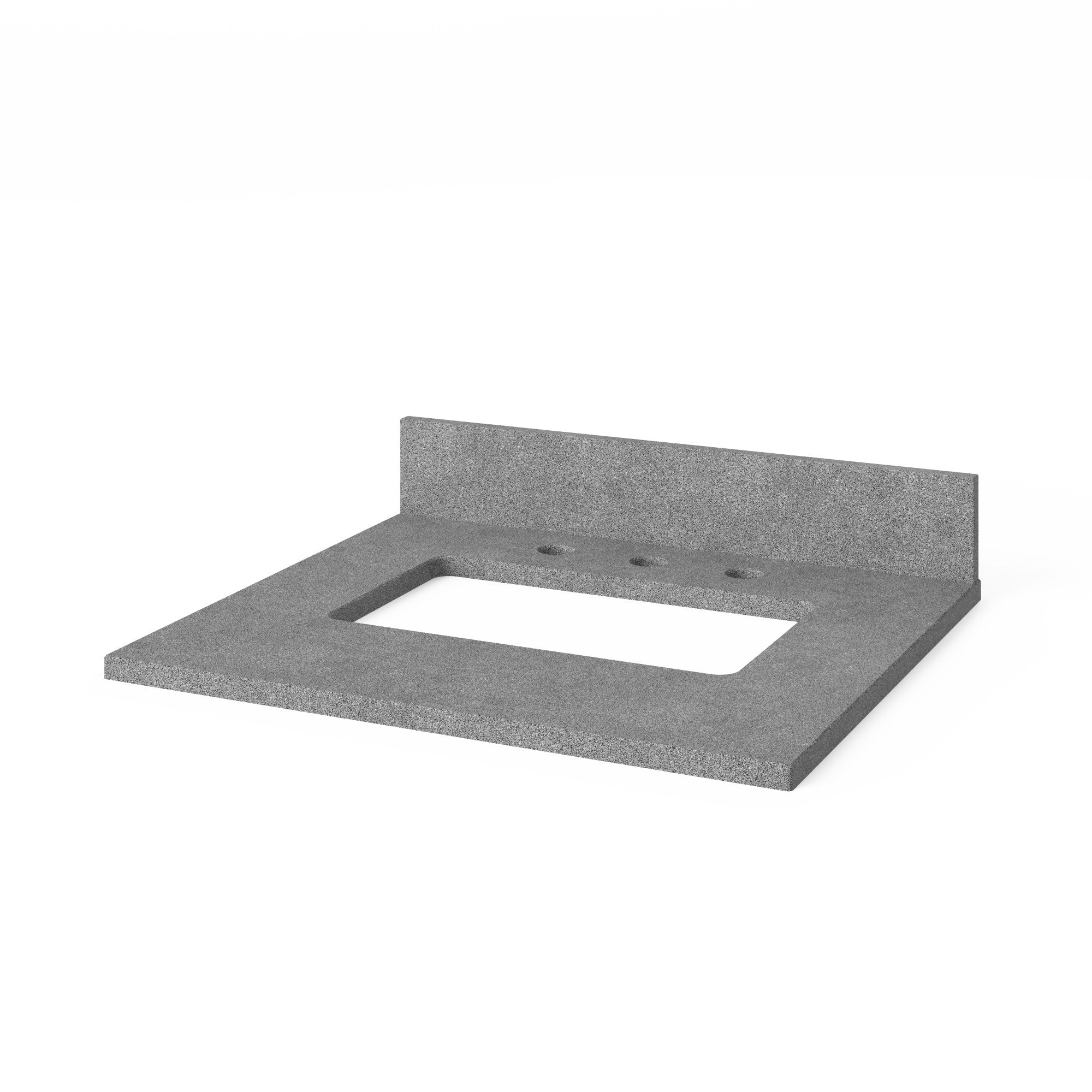 24" Grey Cade Vanity, Steel Grey Cultured Marble Vanity Top, undermount rectangle bowl | KitchBath