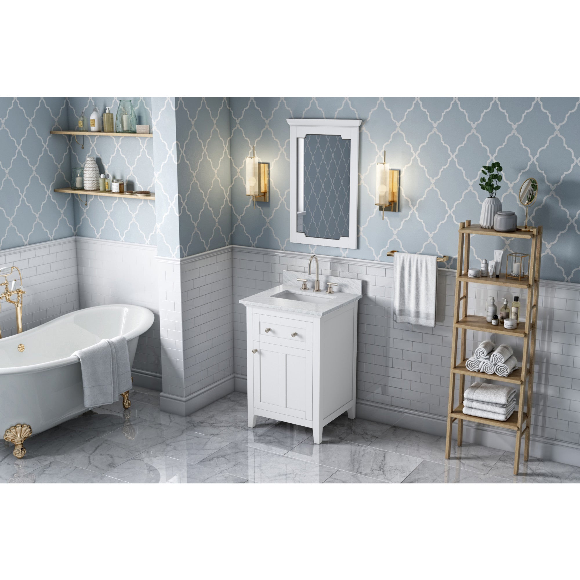 24" White Chatham Vanity | KitchBath