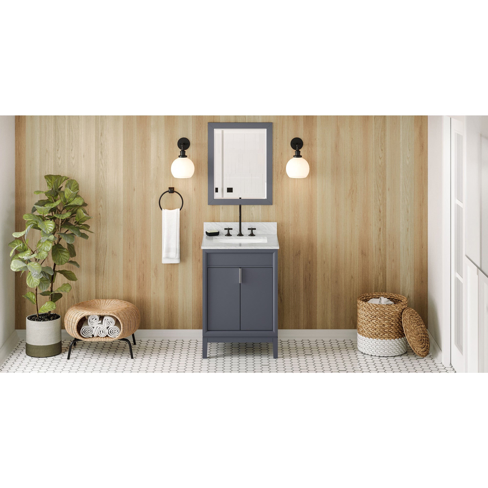 24" Blue Steel Theodora Vanity | KitchBath
