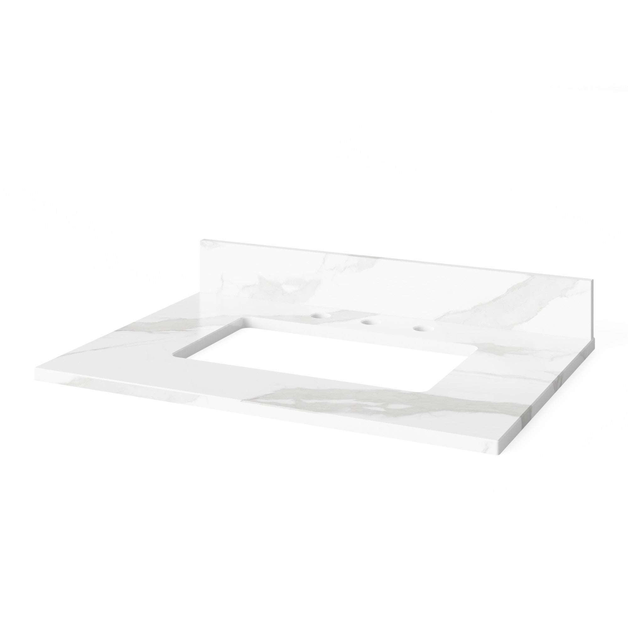 30" Forest Green Chatham Vanity, Calacatta Vienna Quartz Vanity Top, undermount rectangle bowl | KitchBath