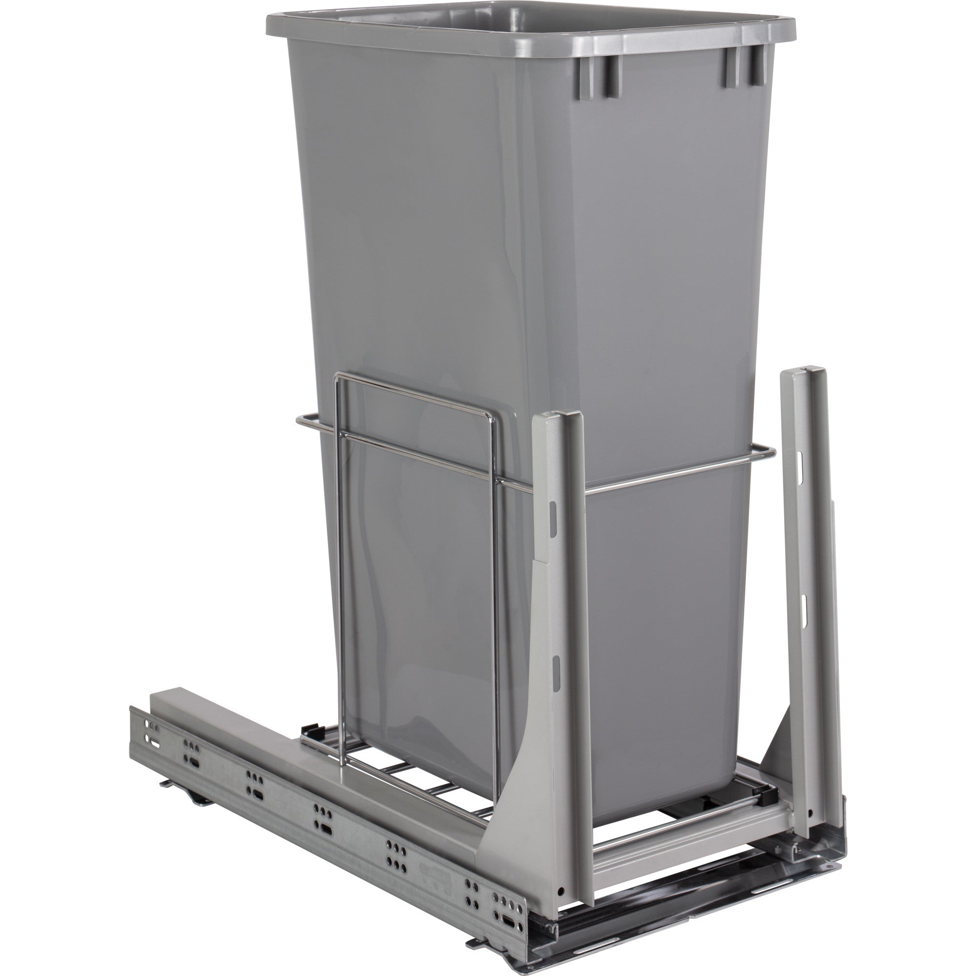 50qt Wire Single Trashcan Pullout with Soft-close Slides | KitchBath