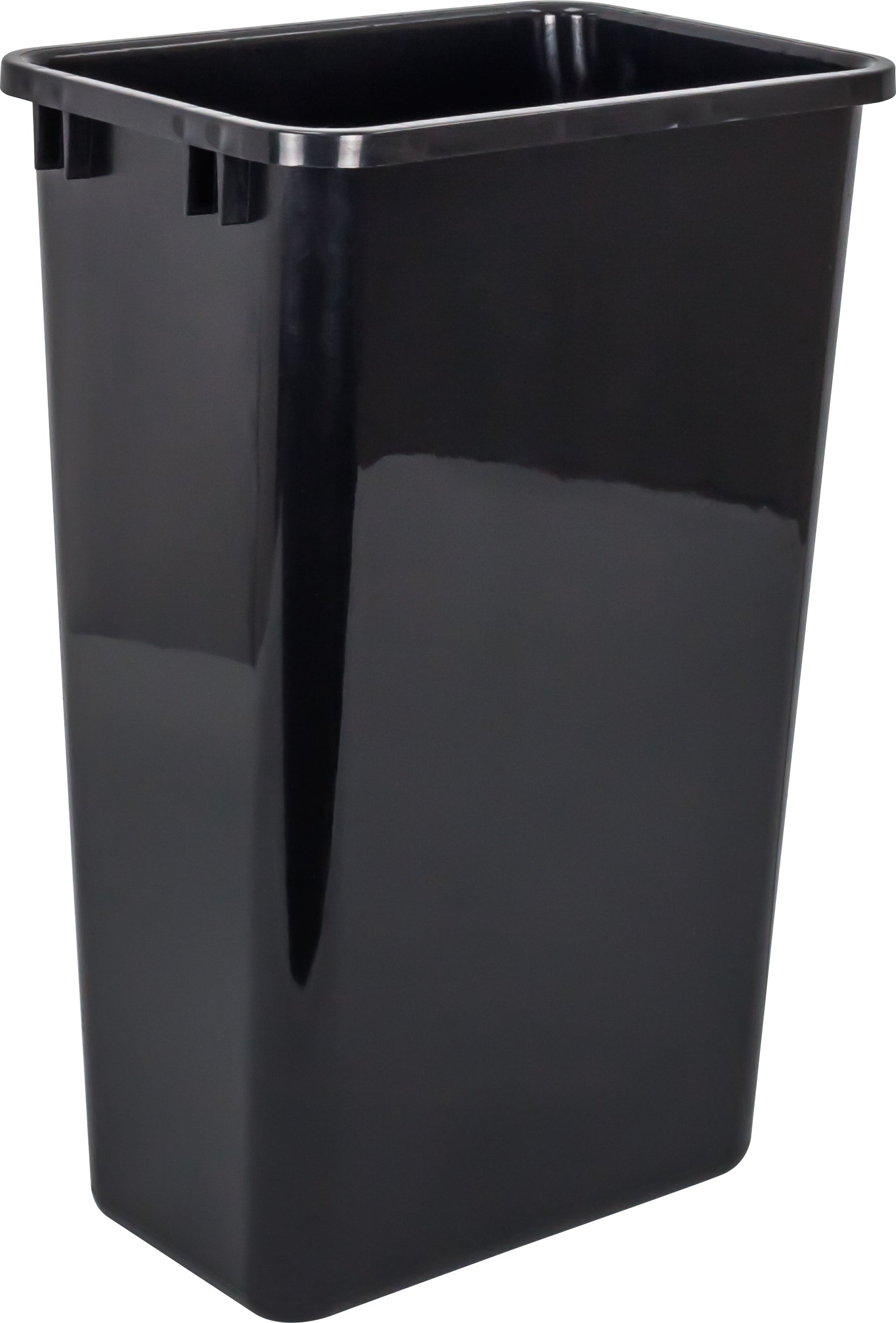 Single Black 50 Quart Top-Mount Trashcan Pullout for 12" Opening | KitchBath