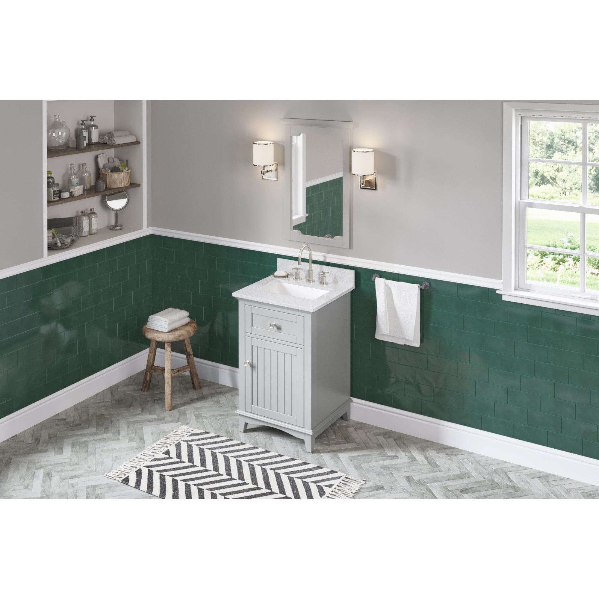 24" Grey Savino Vanity | KitchBath