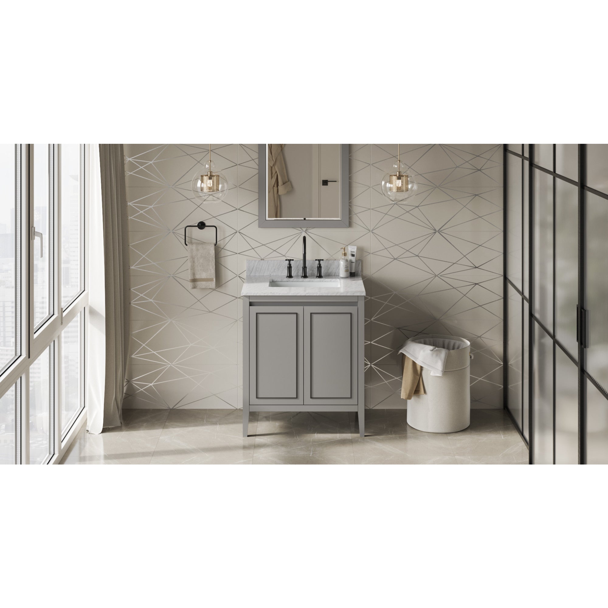 30" Grey Percival Vanity | KitchBath
